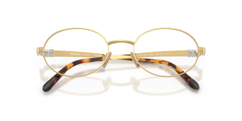 Miu Miu MU 50ZV Eyeglasses | Gold 5AK1O1 52mm