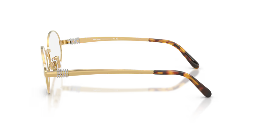 Miu Miu MU 50ZV Eyeglasses | Gold 5AK1O1 52mm