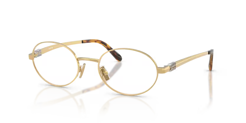 Miu Miu MU 50ZV Eyeglasses | Gold 5AK1O1 52mm
