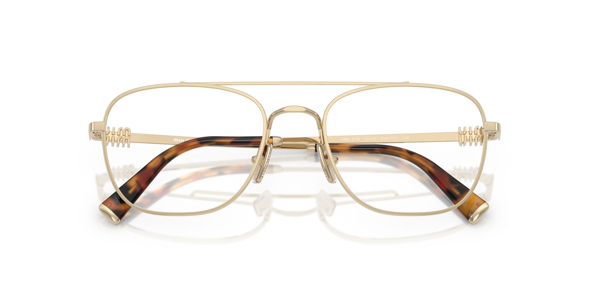 Miu Miu MU 51WV ZVN1O1 Pale Gold 53mm Sunglasses | Eye Concepts Australia