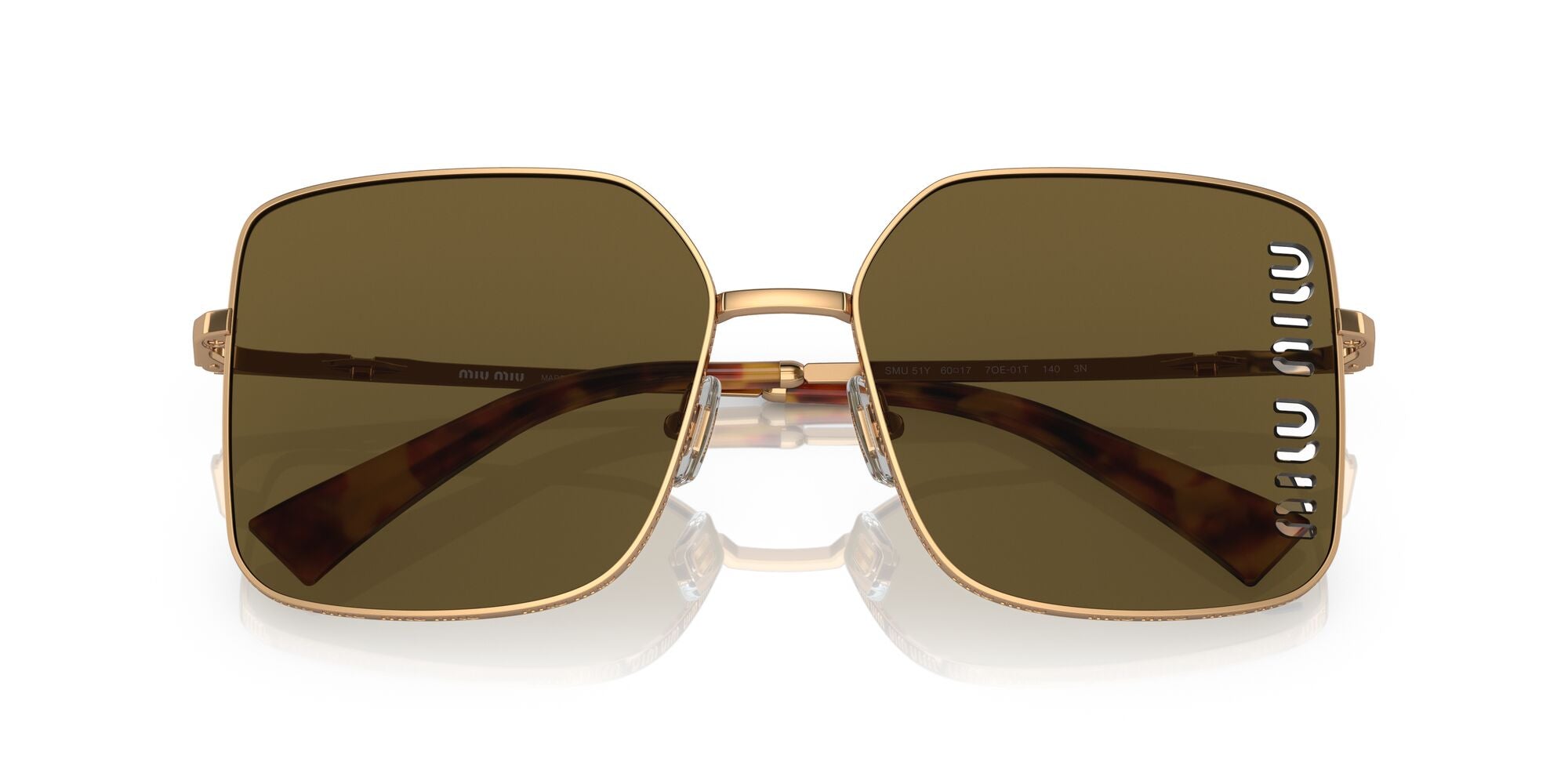 Miu Miu MU 51YS 7OE01T Antique Gold 60mm Sunglasses | Eye Concepts Australia