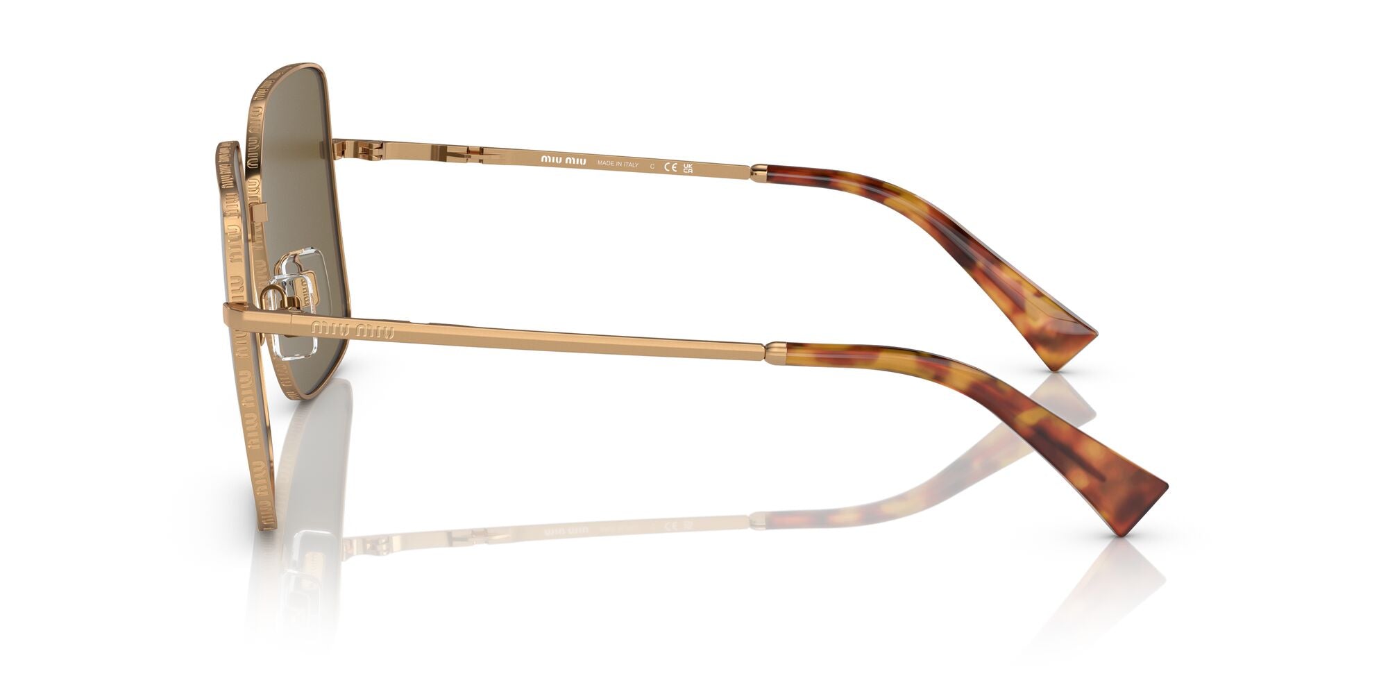 Miu Miu MU 51YS 7OE01T Antique Gold 60mm Sunglasses | Eye Concepts Australia