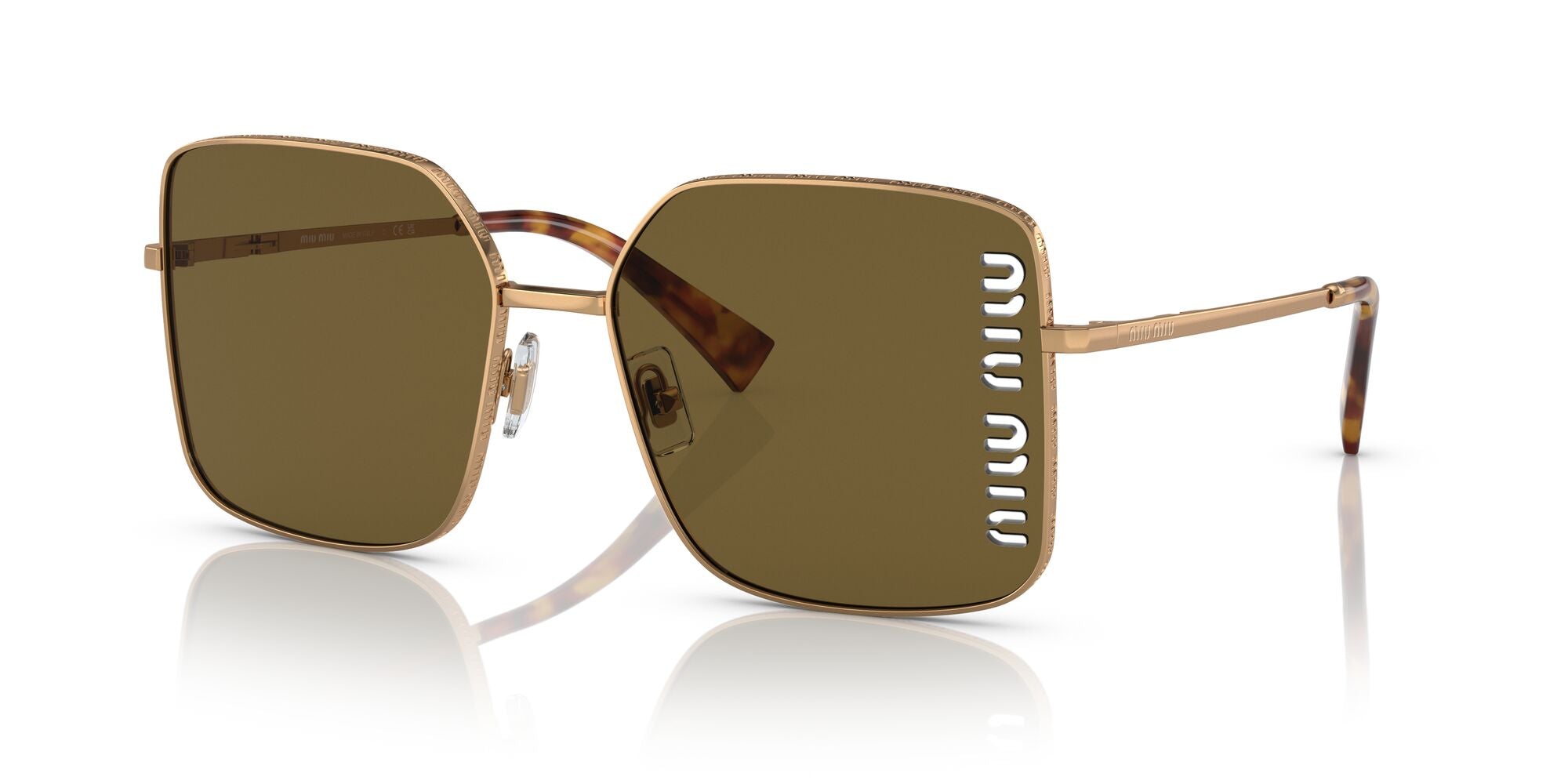 Miu Miu MU 51YS 7OE01T Antique Gold 60mm Sunglasses | Eye Concepts Australia