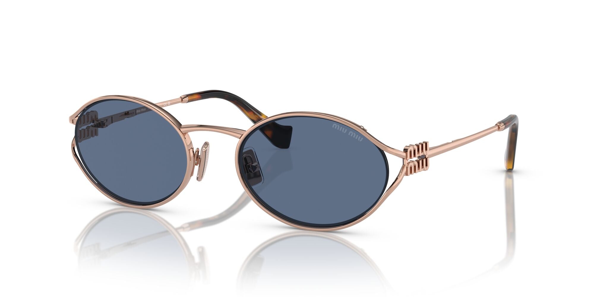 Miu Miu MU 52YS ZVF1V1 Pink Gold 54mm Sunglasses | Eye Concepts Australia