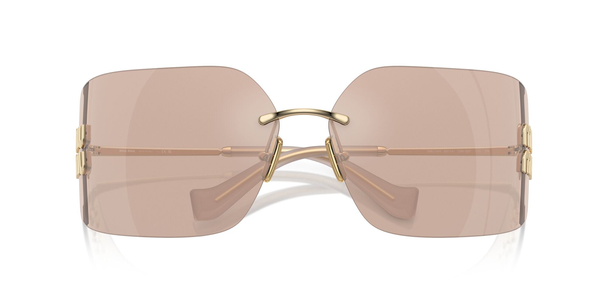 Miu Miu MU 54YS ZVN20F Pale Gold 80mm Sunglasses | Eye Concepts Australia