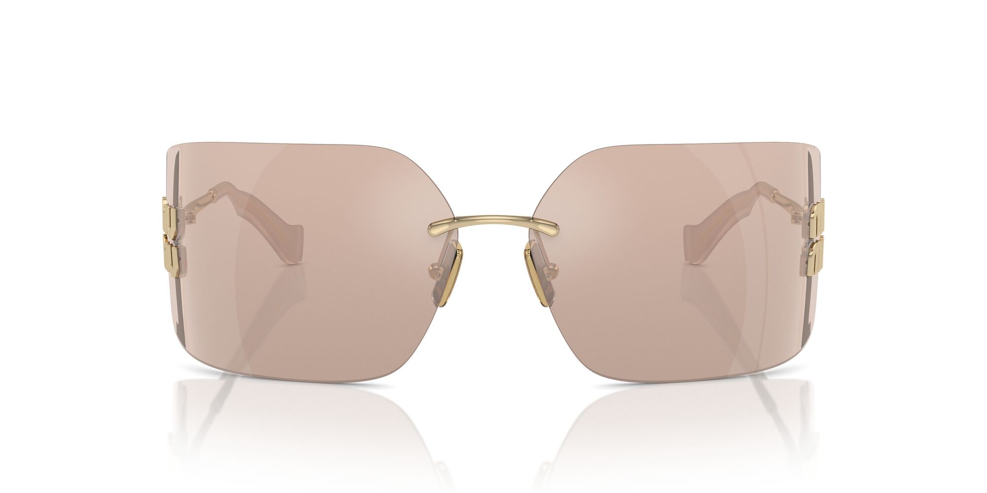 Miu Miu MU 54YS ZVN20F Pale Gold 80mm Sunglasses | Eye Concepts Australia