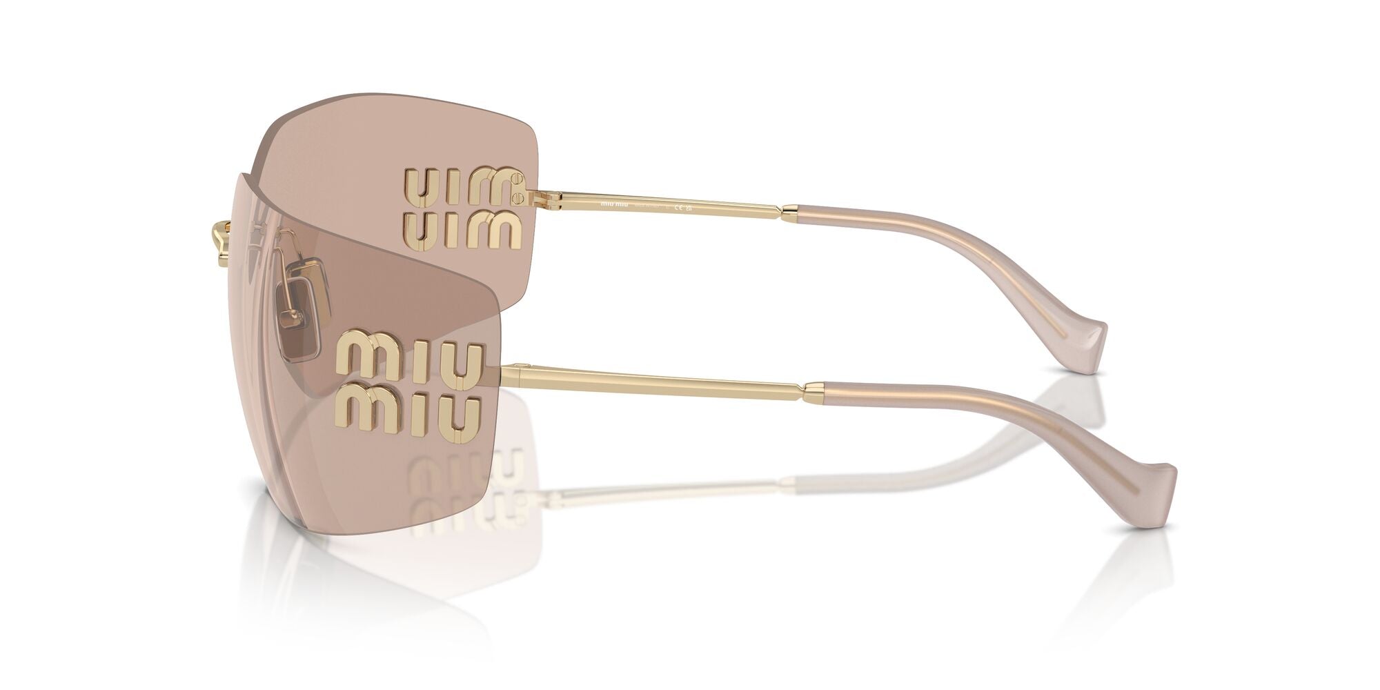 Miu Miu MU 54YS ZVN20F Pale Gold 80mm Sunglasses | Eye Concepts Australia