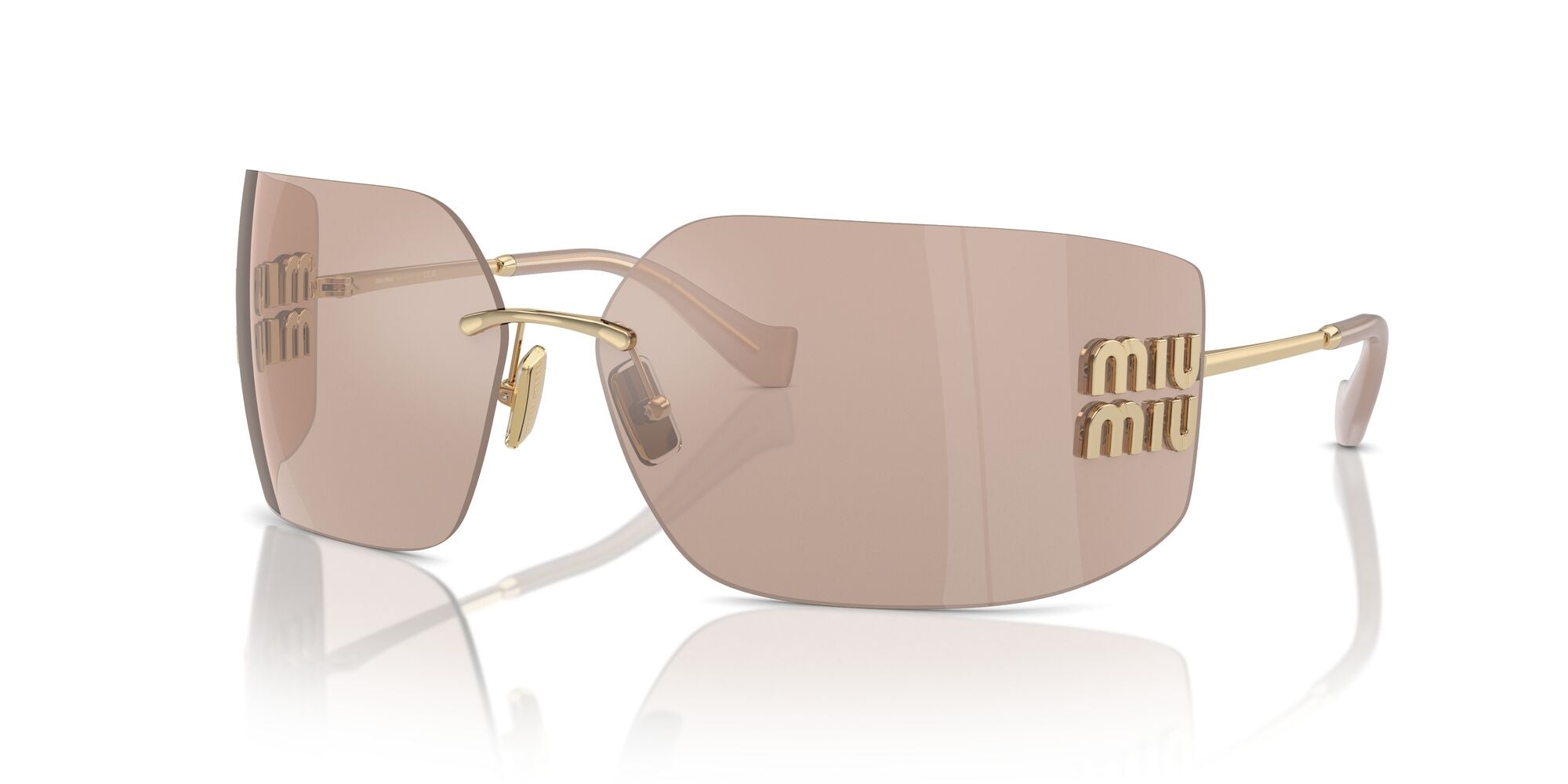 Miu Miu MU 54YS ZVN20F Pale Gold 80mm Sunglasses | Eye Concepts Australia