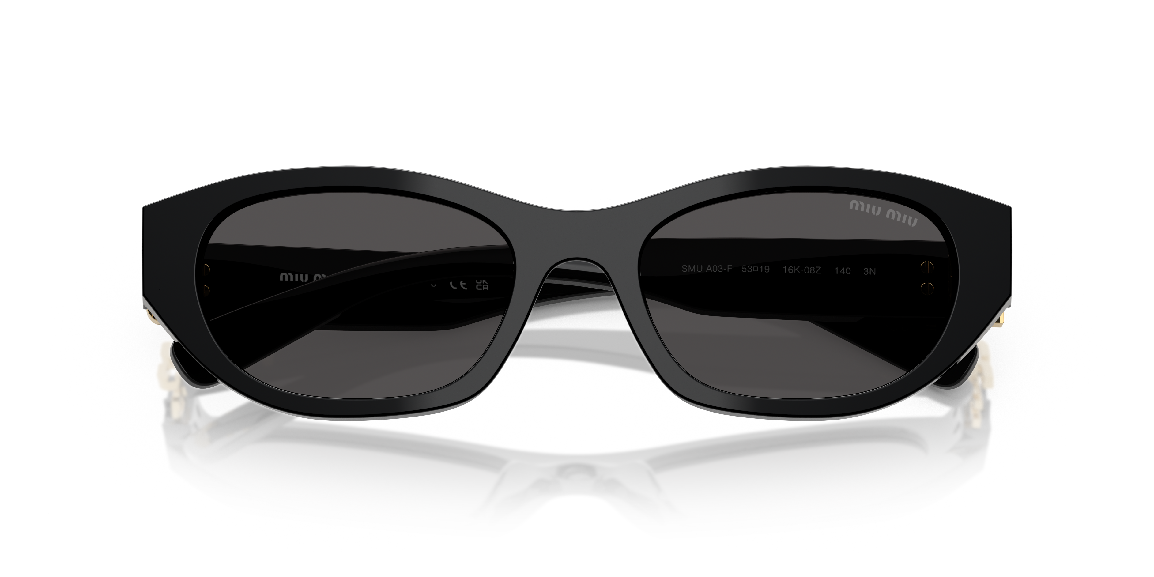 Miu Miu MU A03SF 16K08Z Black 53mm Sunglasses | Eye Concepts Australia