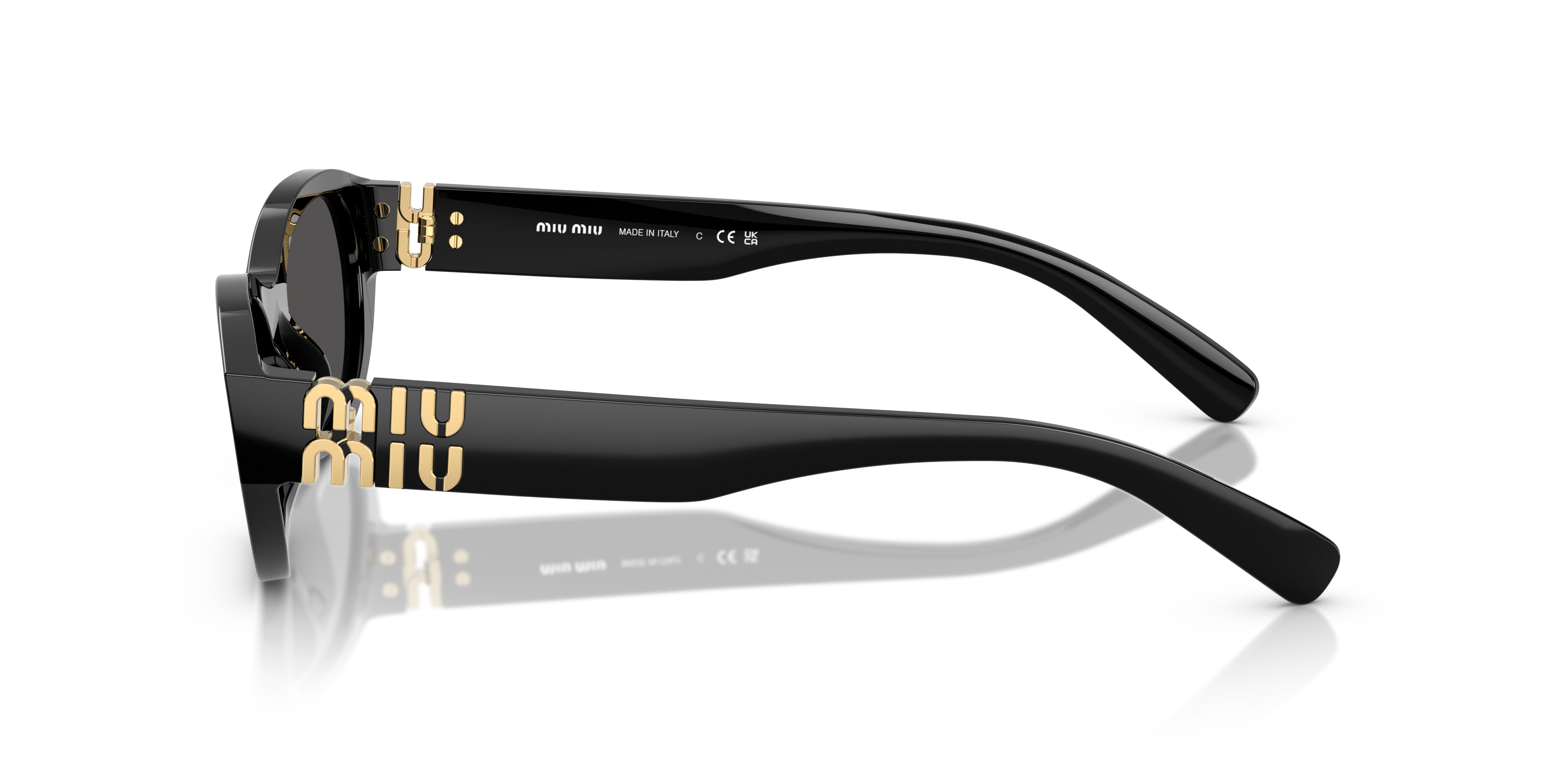 Miu Miu MU A03SF 16K08Z Black 53mm Sunglasses | Eye Concepts Australia
