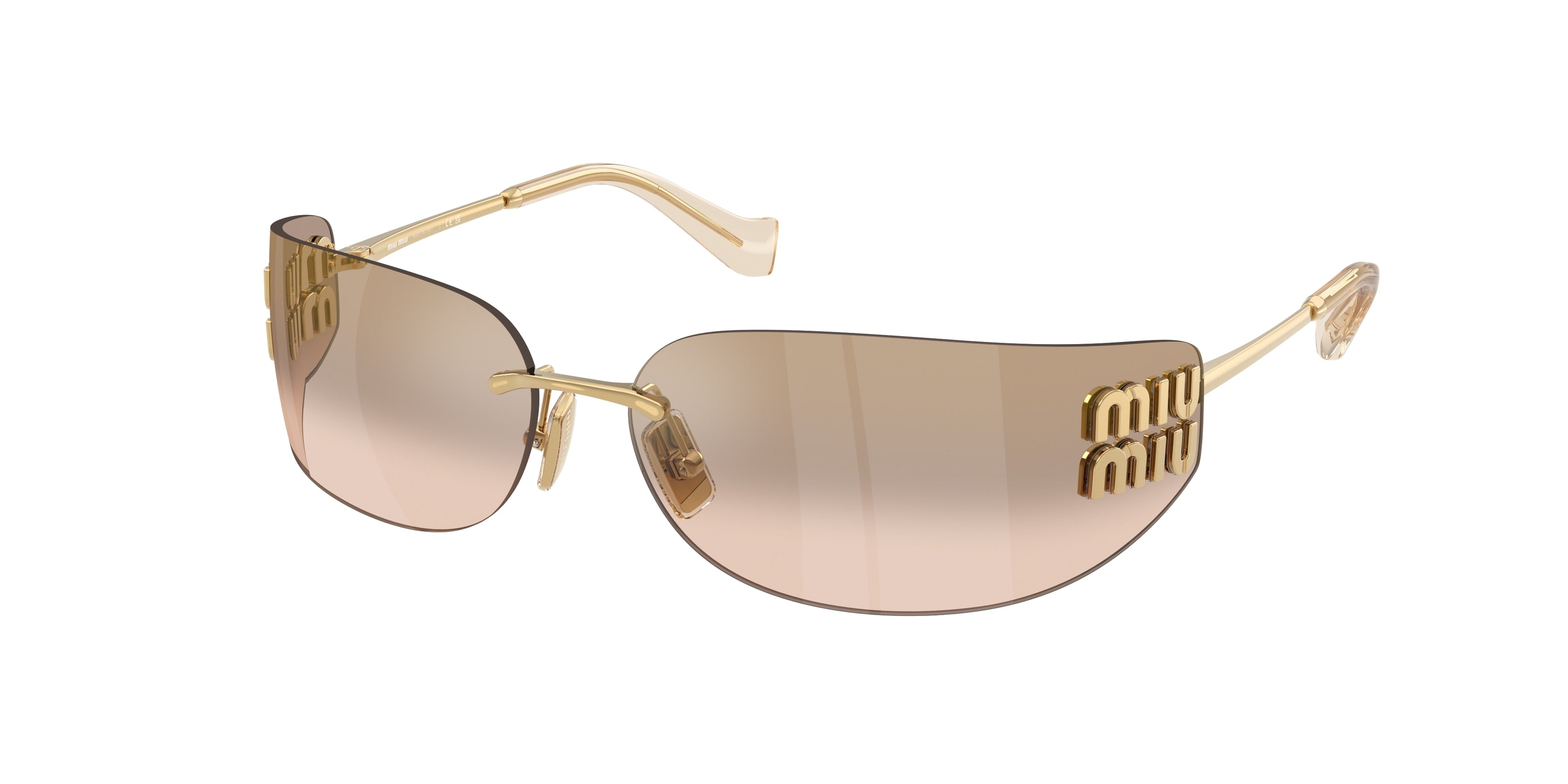 Miu Miu MU A51S 5AK20P Gold 75mm Sunglasses | Eye Concepts Australia