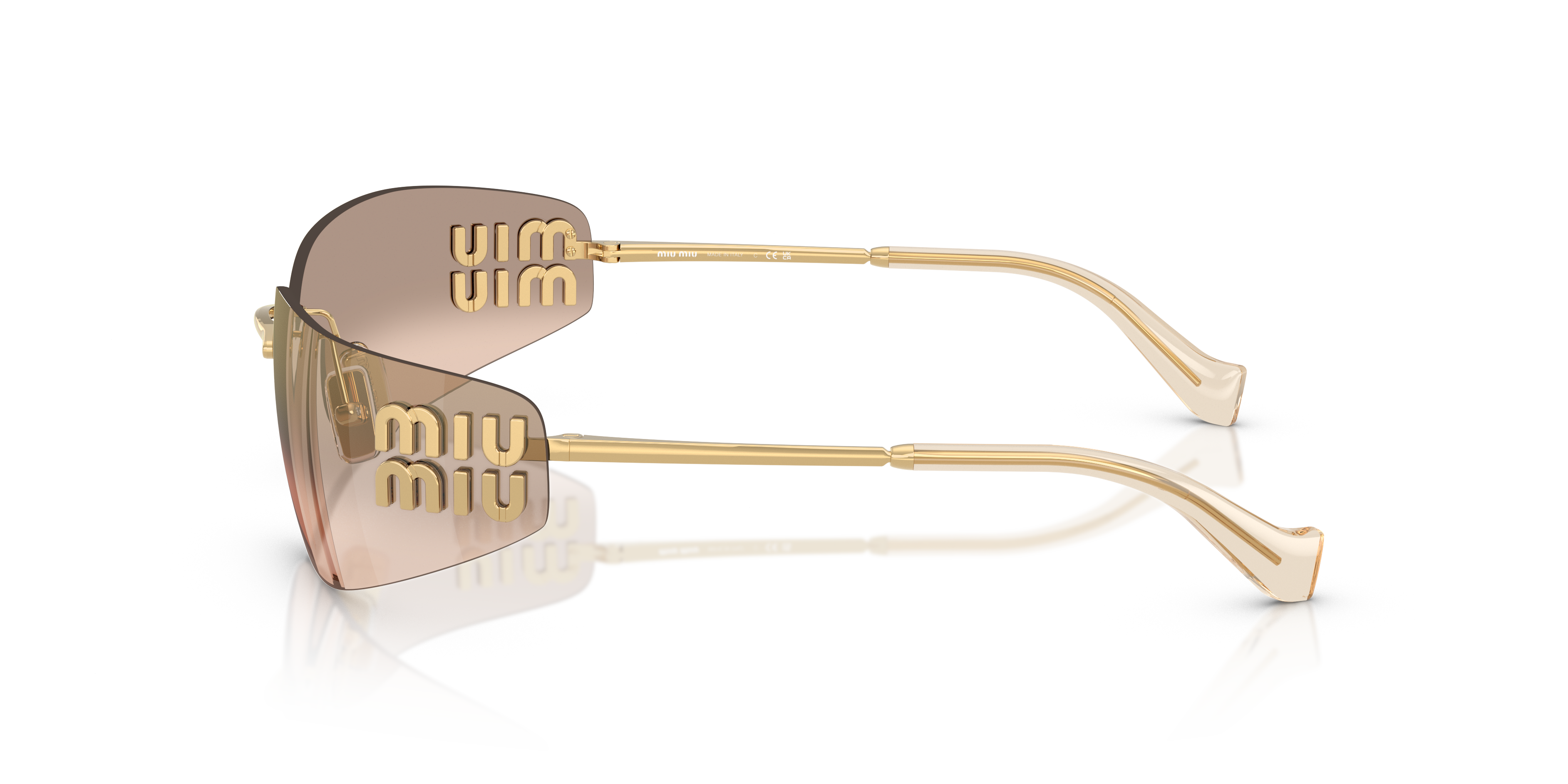 Miu Miu MU A51S 5AK20P Gold 75mm Sunglasses | Eye Concepts Australia