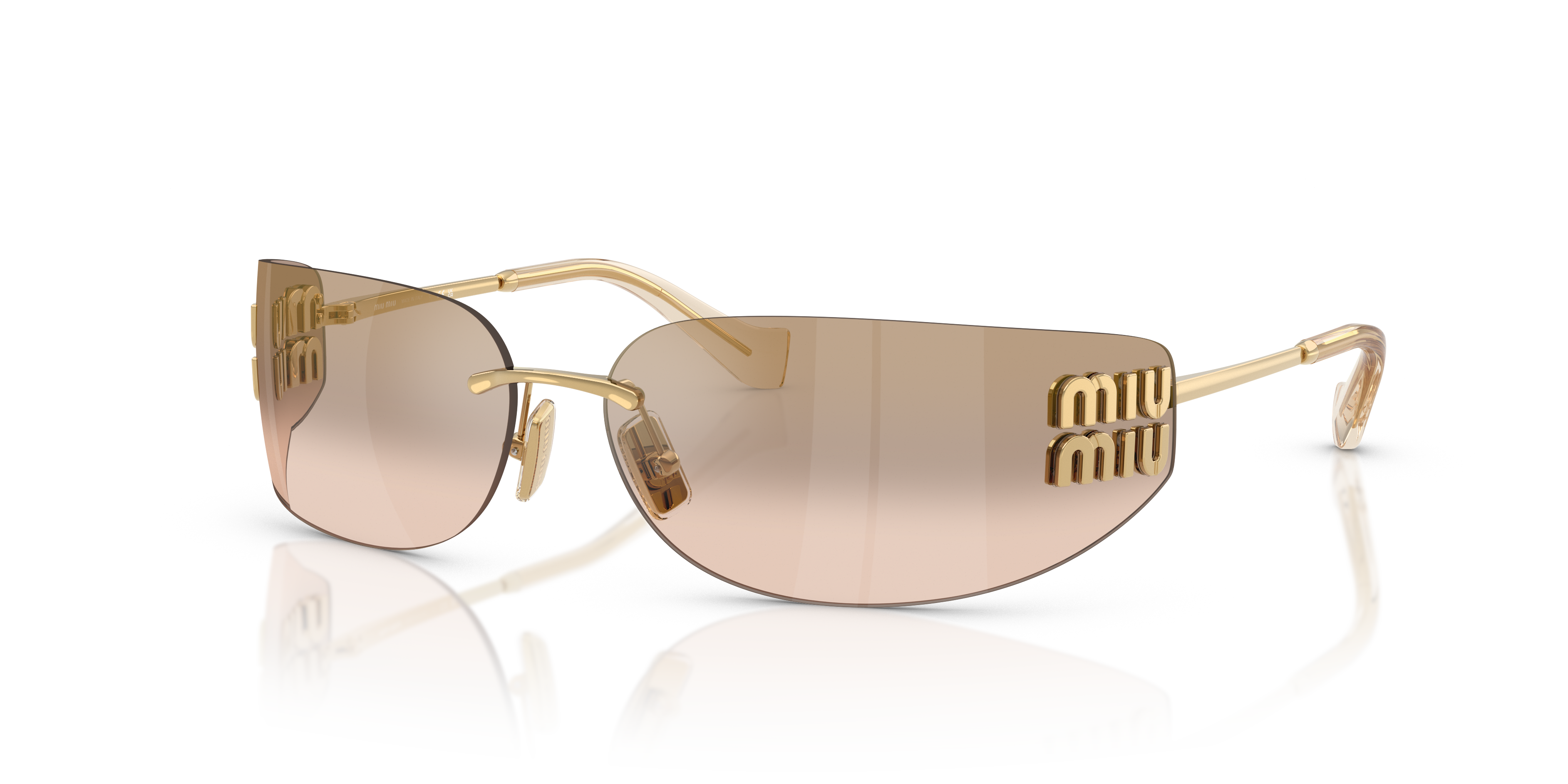 Miu Miu MU A51S 5AK20P Gold 75mm Sunglasses | Eye Concepts Australia