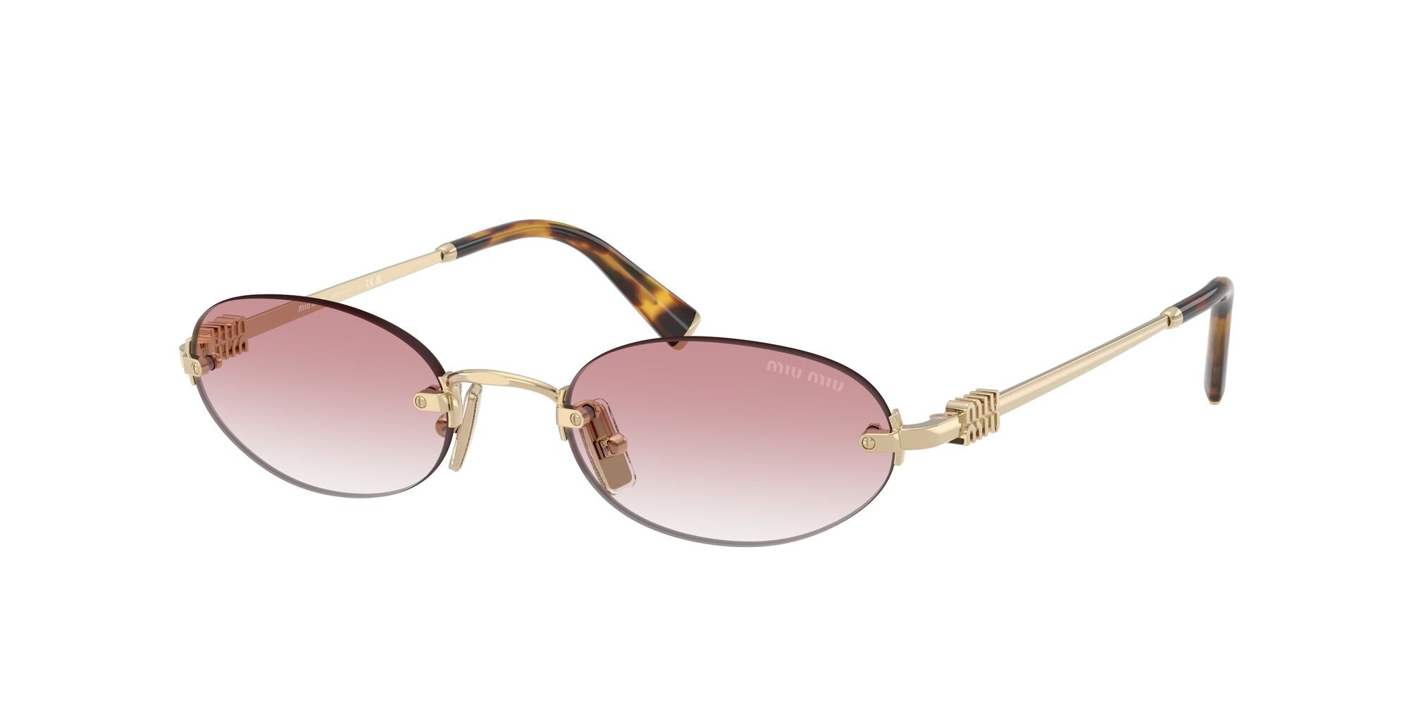 Miu Miu MU A54S ZVN70O Pale Gold 51mm Sunglasses | Eye Concepts Australia