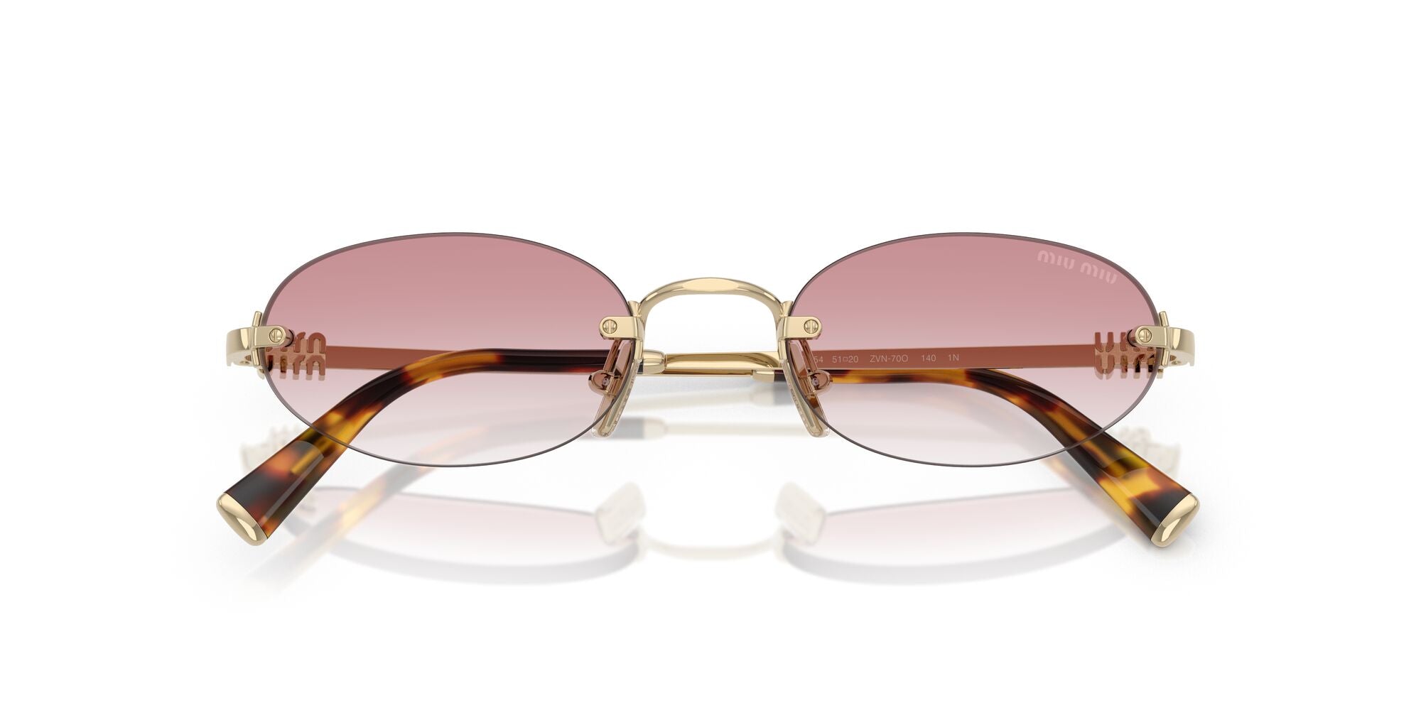 Miu Miu MU A54S ZVN70O Pale Gold 51mm Sunglasses | Eye Concepts Australia