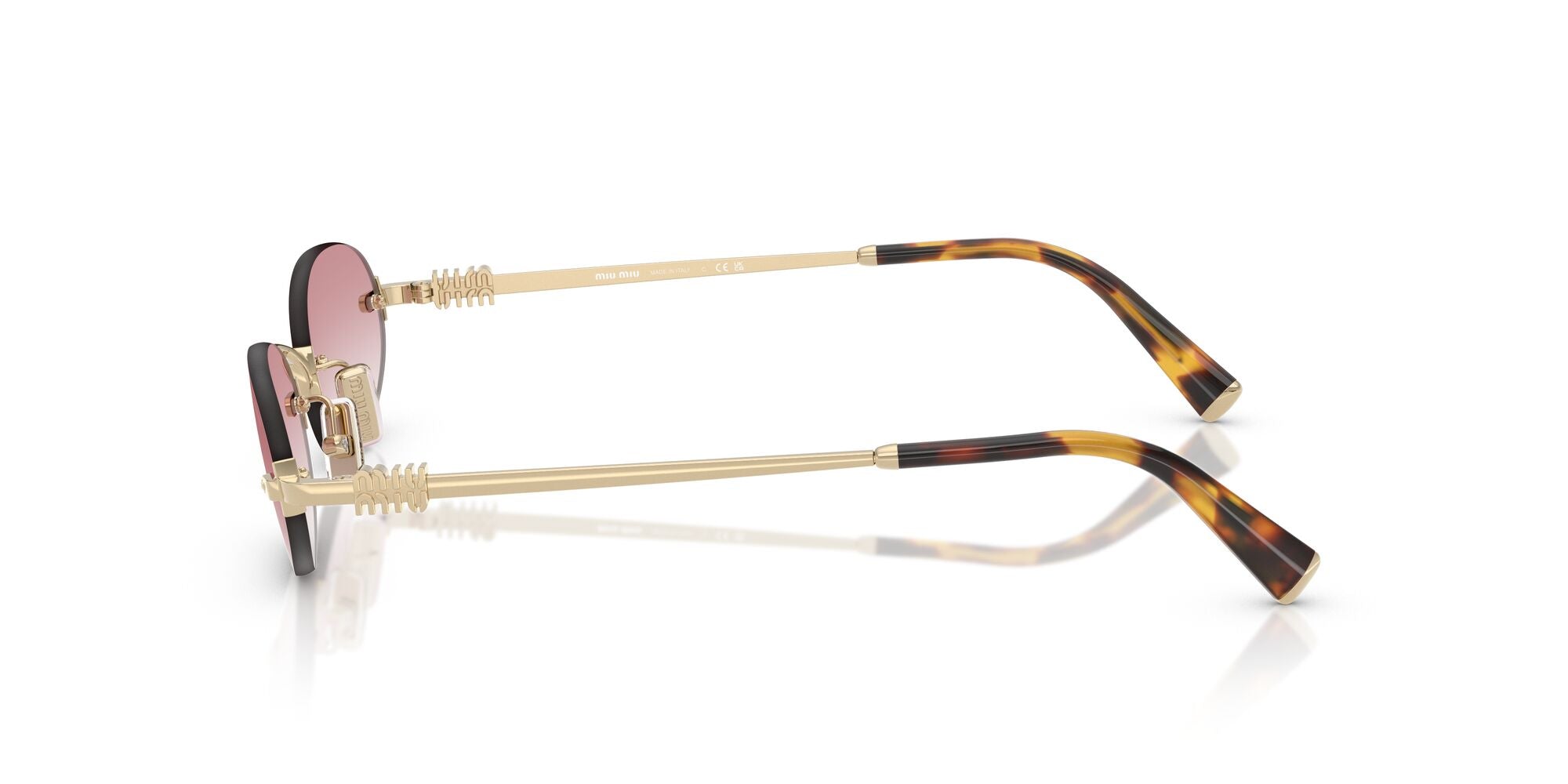 Miu Miu MU A54S ZVN70O Pale Gold 51mm Sunglasses | Eye Concepts Australia