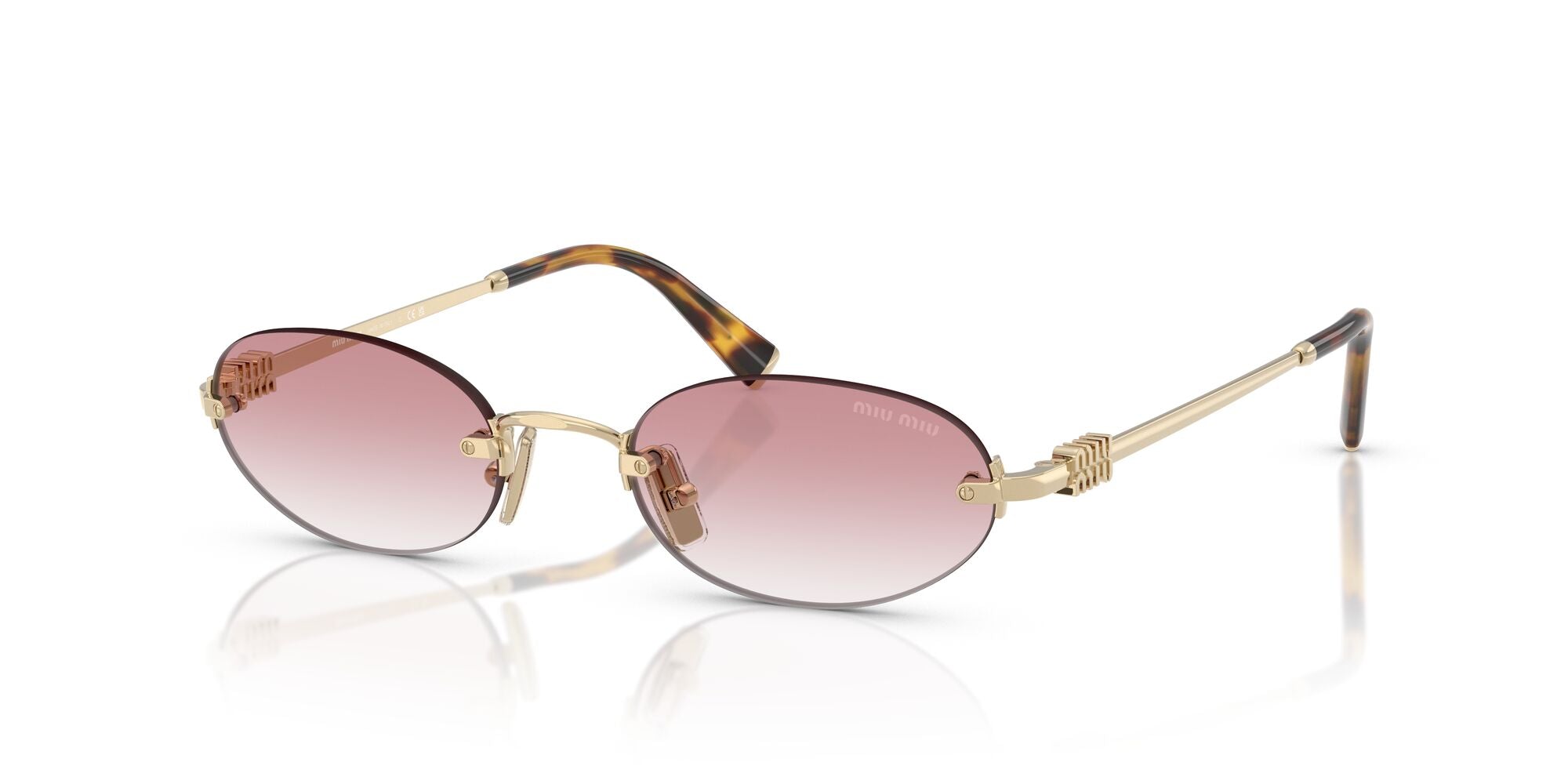 Miu Miu MU A54S ZVN70O Pale Gold 51mm Sunglasses | Eye Concepts Australia