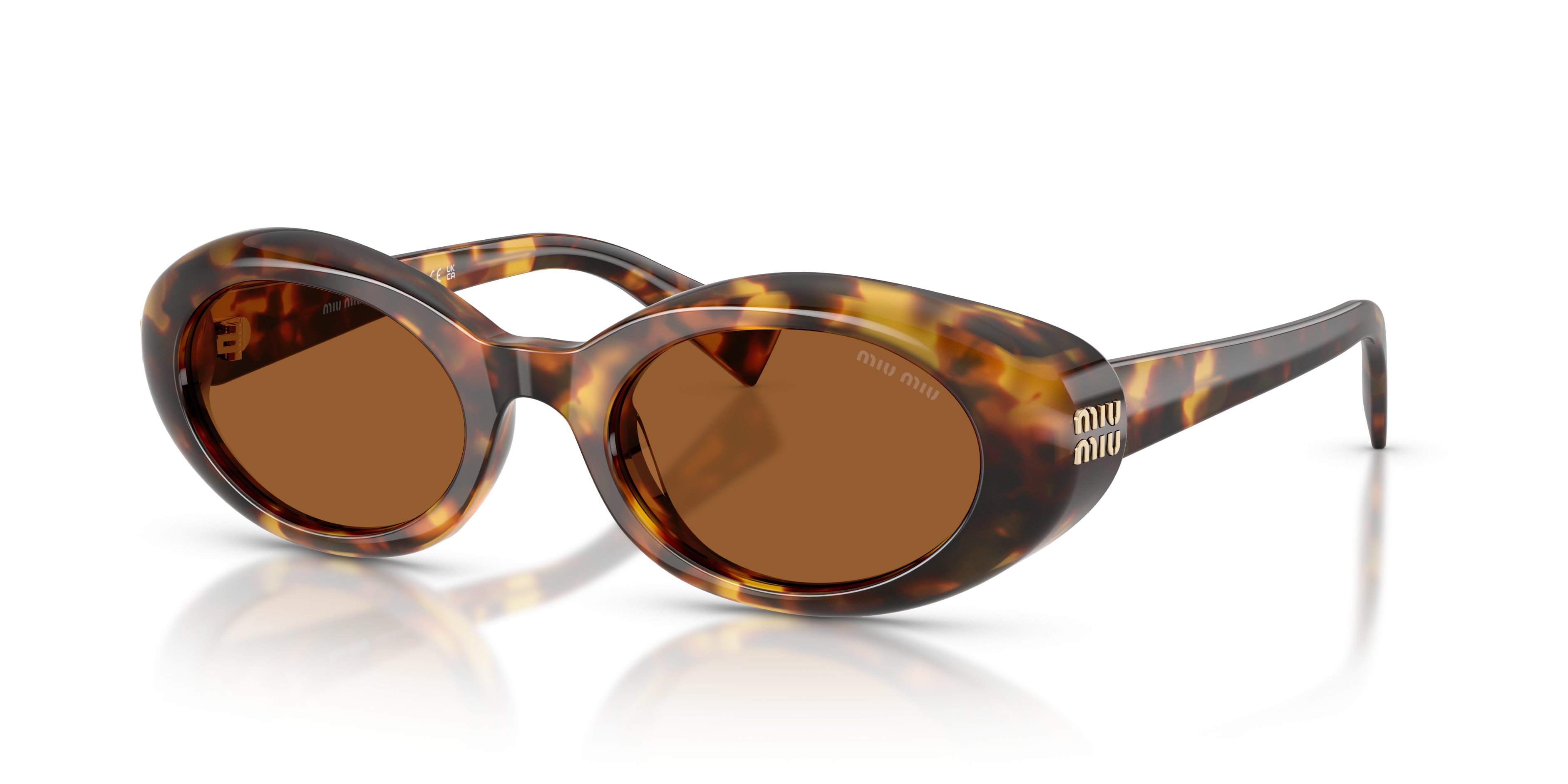 Miu Miu MU B09SF Eyeglasses | Honey Havana 14L20V 52mm