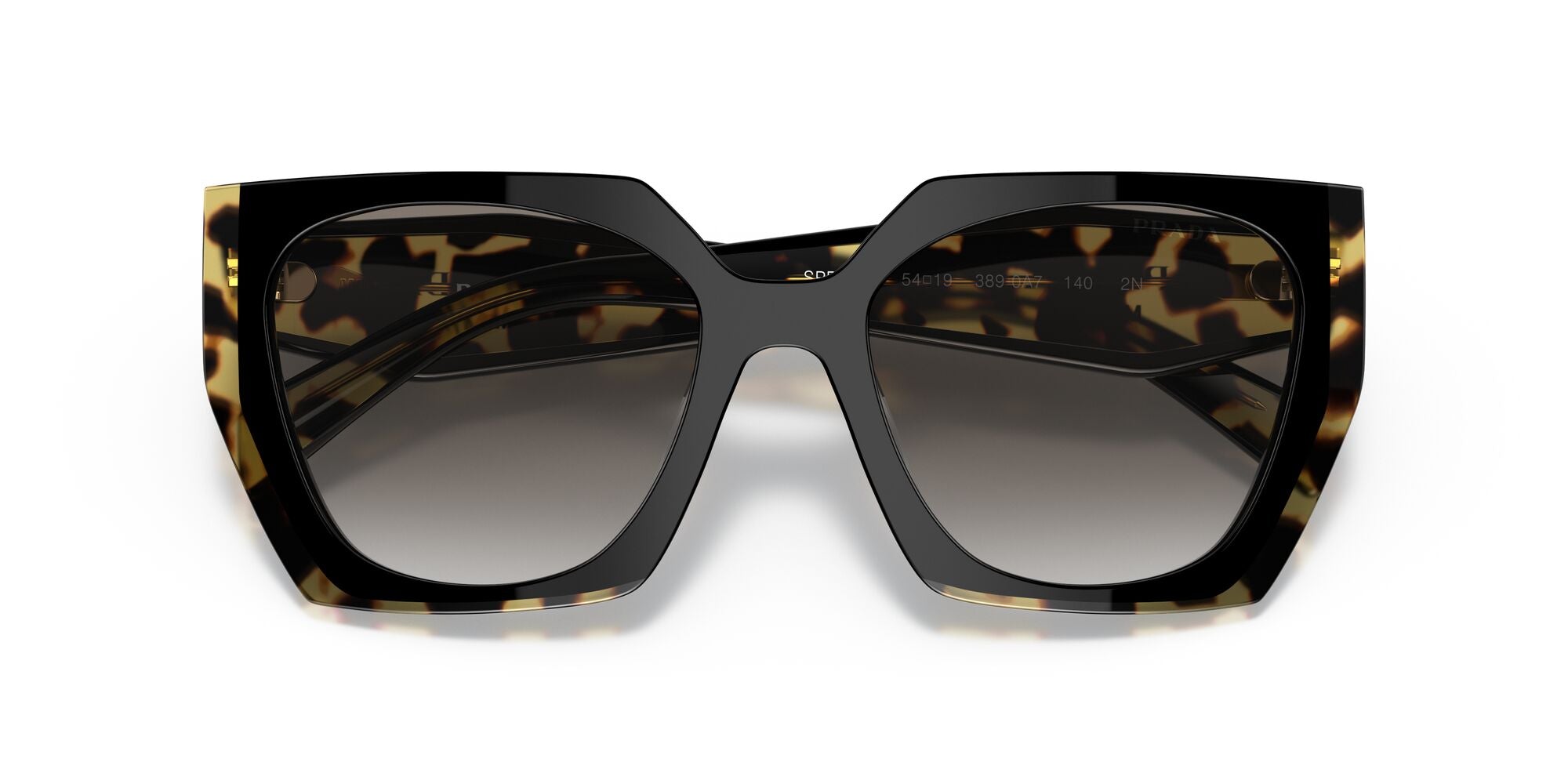 PRADA, 0PR 15WS, 3890A7 Black/Medium Tortoise, 54