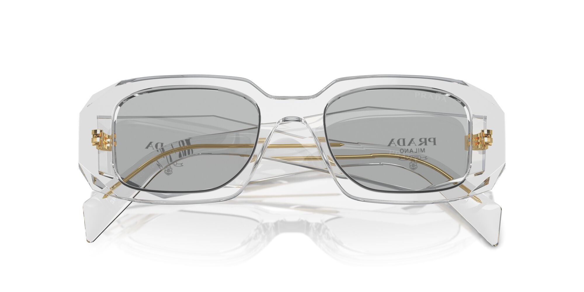 PRADA, 0PR 17WS, 12R30B Transparent Grey, 49