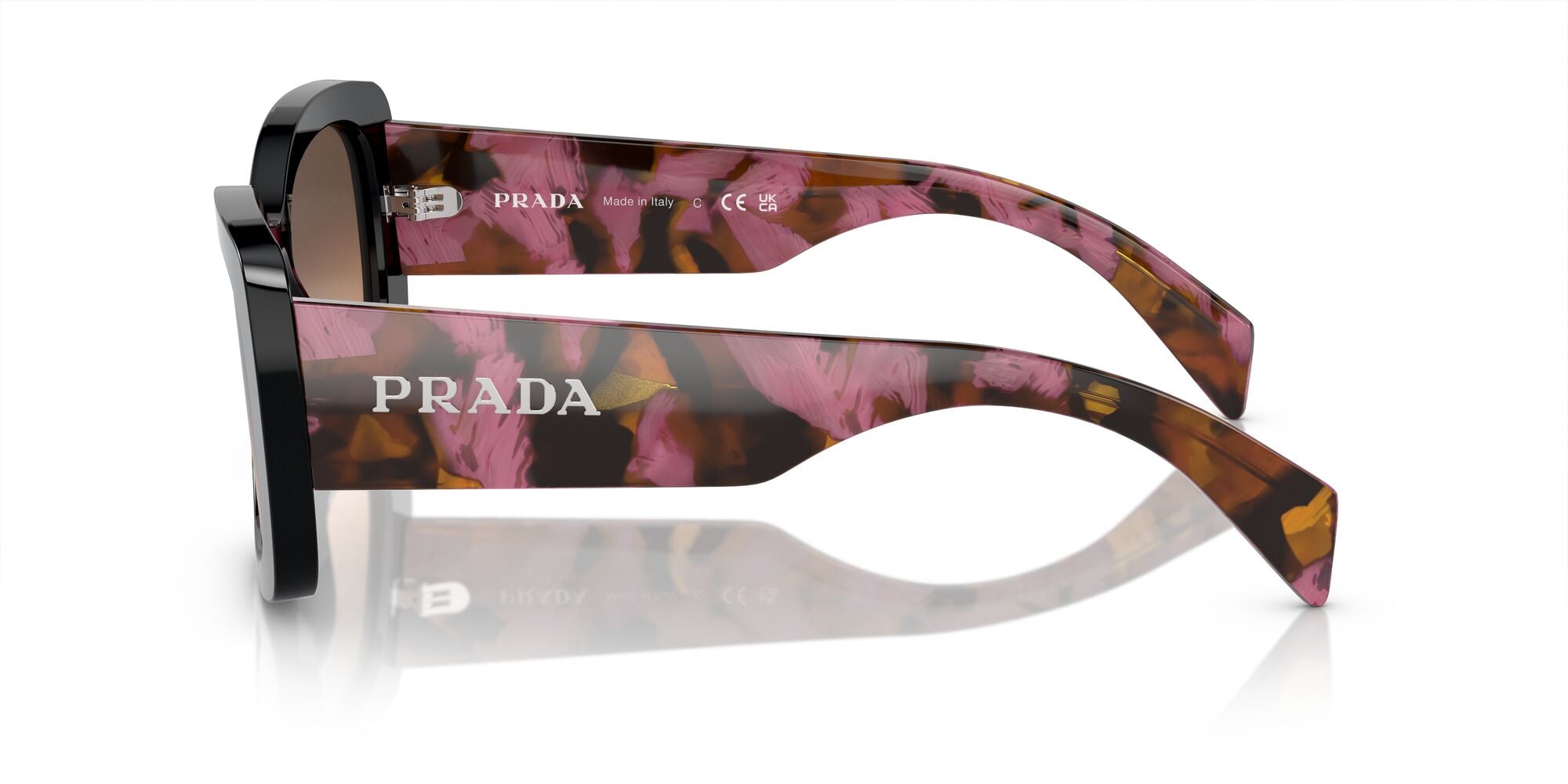 PRADA, 0PR A08S, 12O50C Mahogany, 56