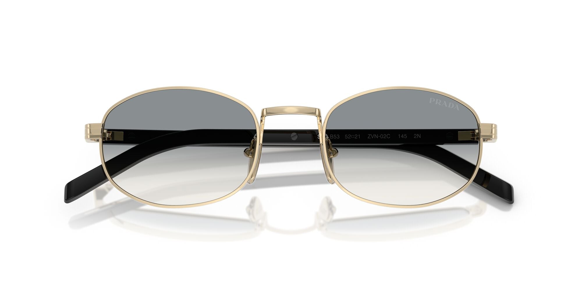 PRADA, 0PR B53S, ZVN02C Pale Gold, 52