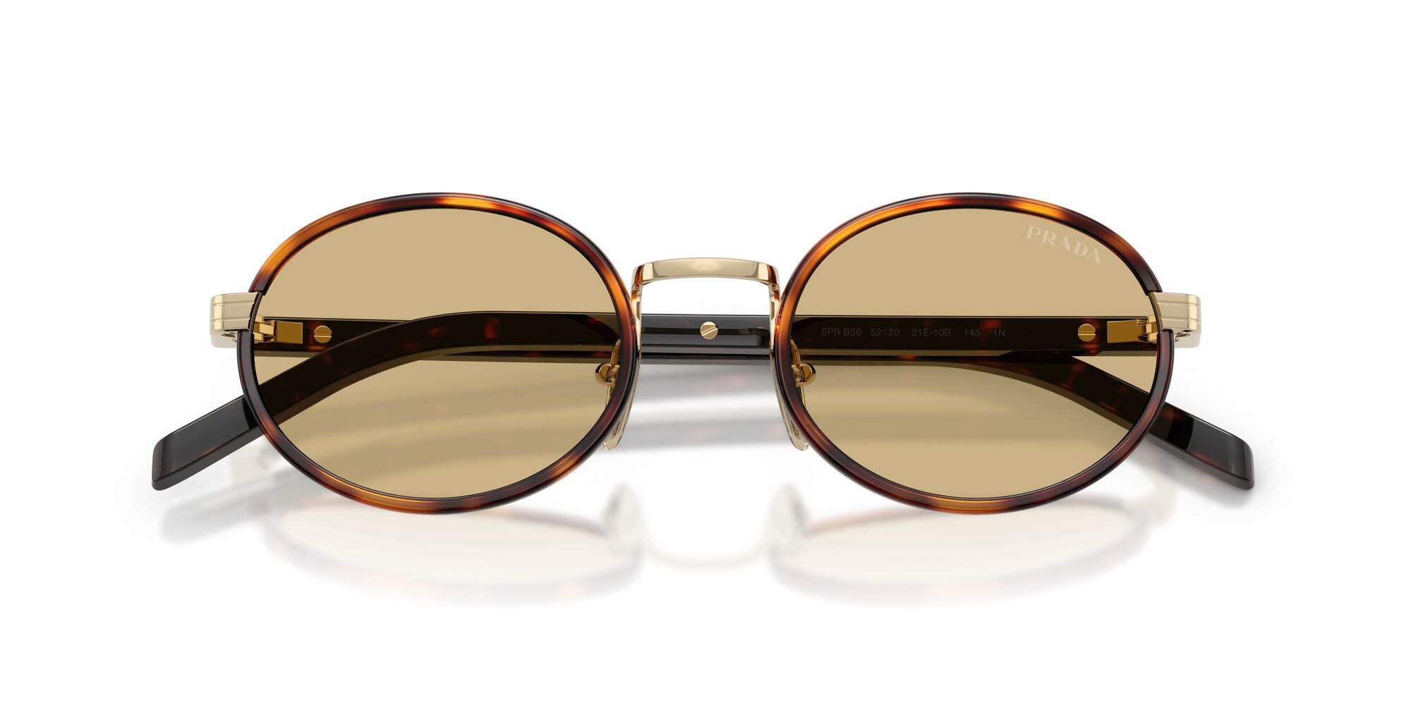 PRADA, 0PR B56S, 21E10R Root Tortoise, 52