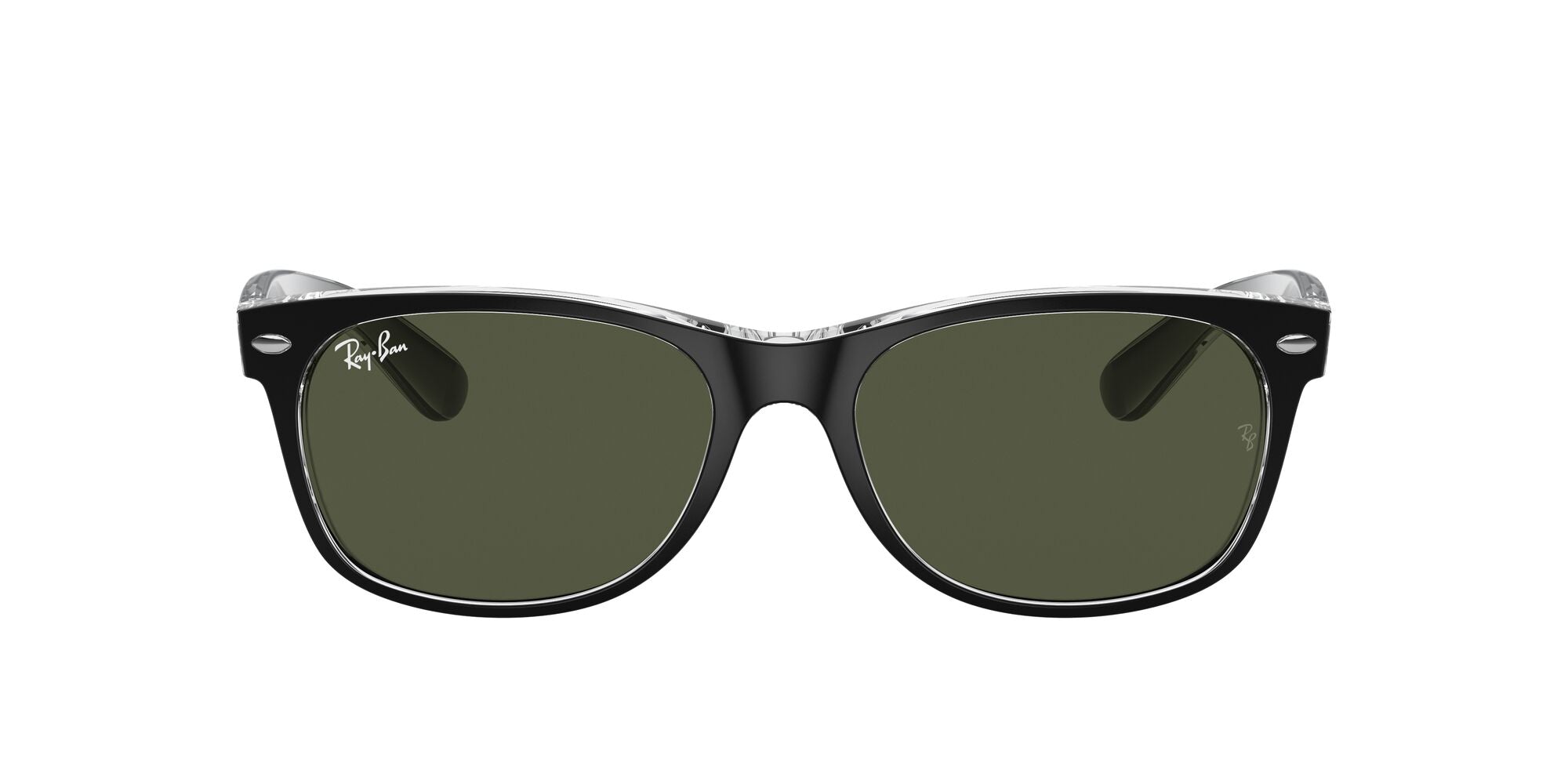 Ray-Ban New Wayfarer RB2132 6052 Black On Transparent 55mm | Eye Concepts Australia