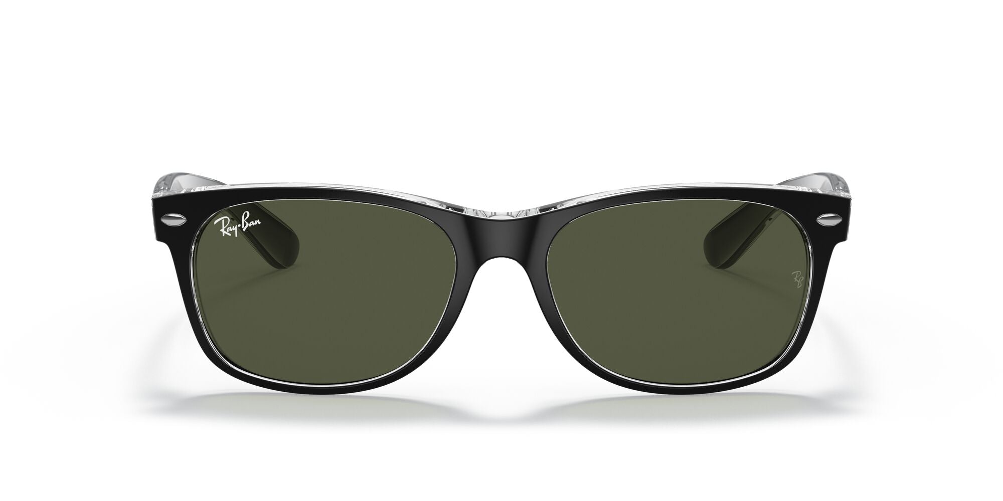 Ray-Ban New Wayfarer RB2132 6052 Black On Transparent 55mm | Eye Concepts Australia