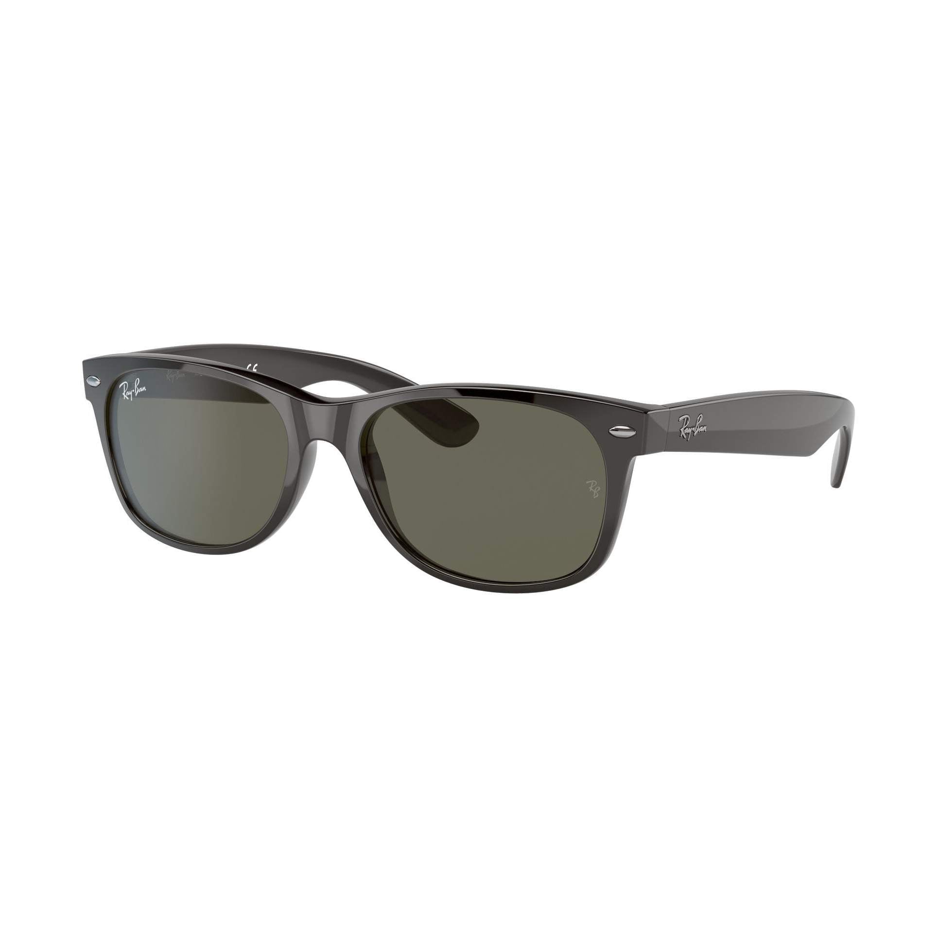 Ray-Ban New Wayfarer RB2132 901L Matte Black / Crystal Green