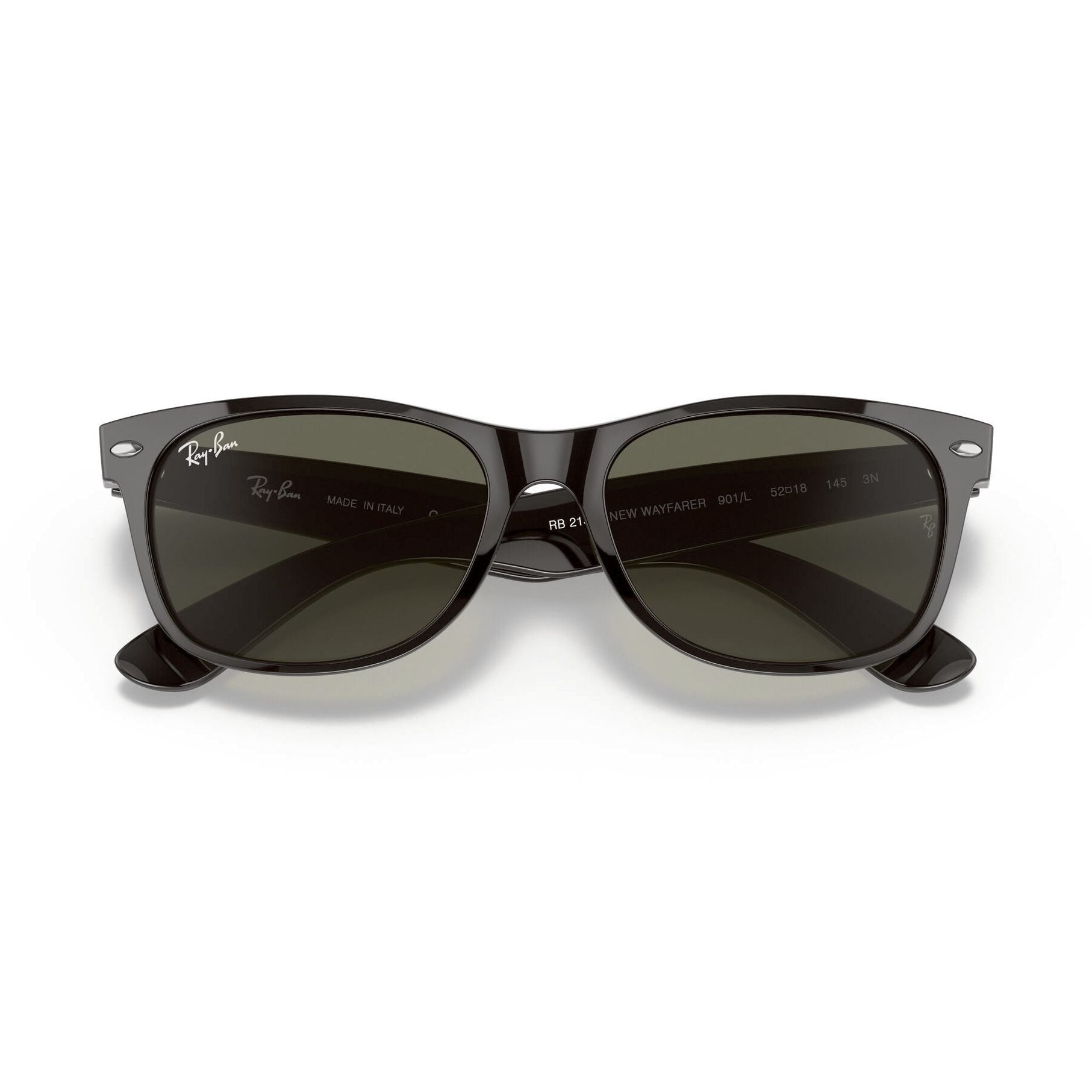 Ray-Ban New Wayfarer RB2132 901L Matte Black / Crystal Green