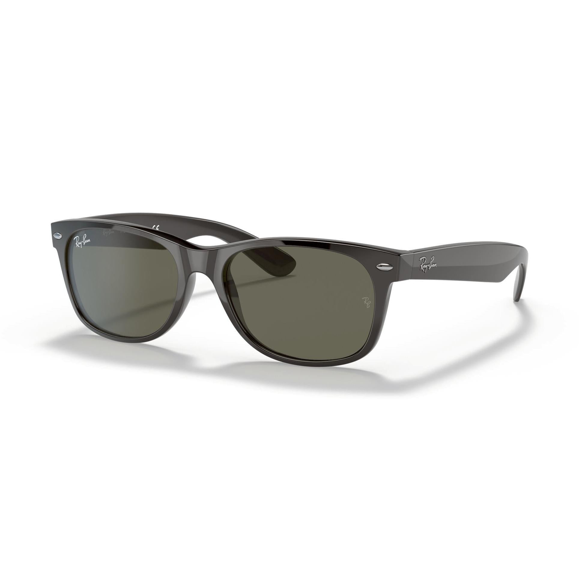 Ray-Ban New Wayfarer RB2132 901L Matte Black / Crystal Green