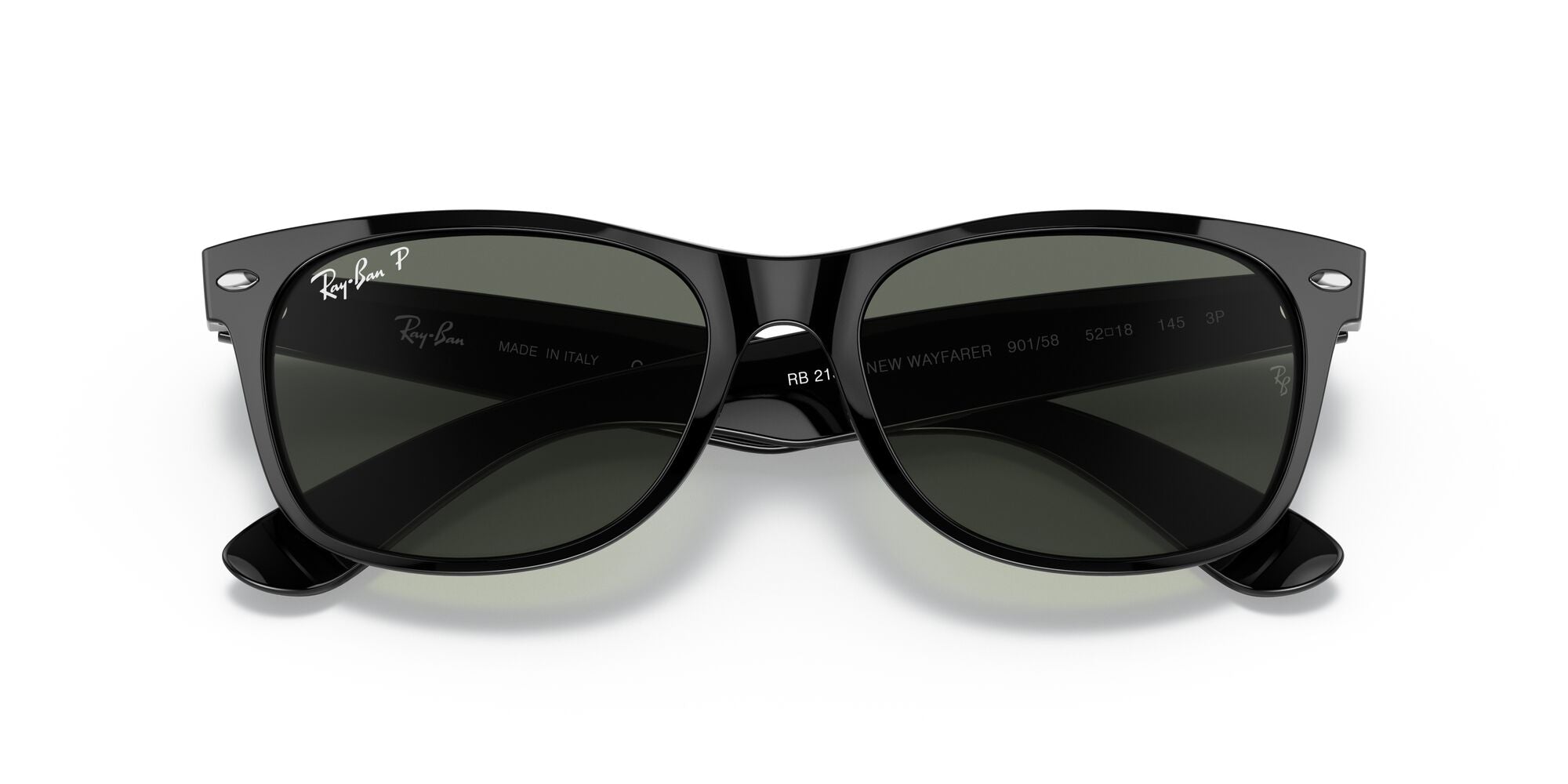 Ray-Ban New Wayfarer RB2132 901/58 Black 58mm Sunglasses | Eye