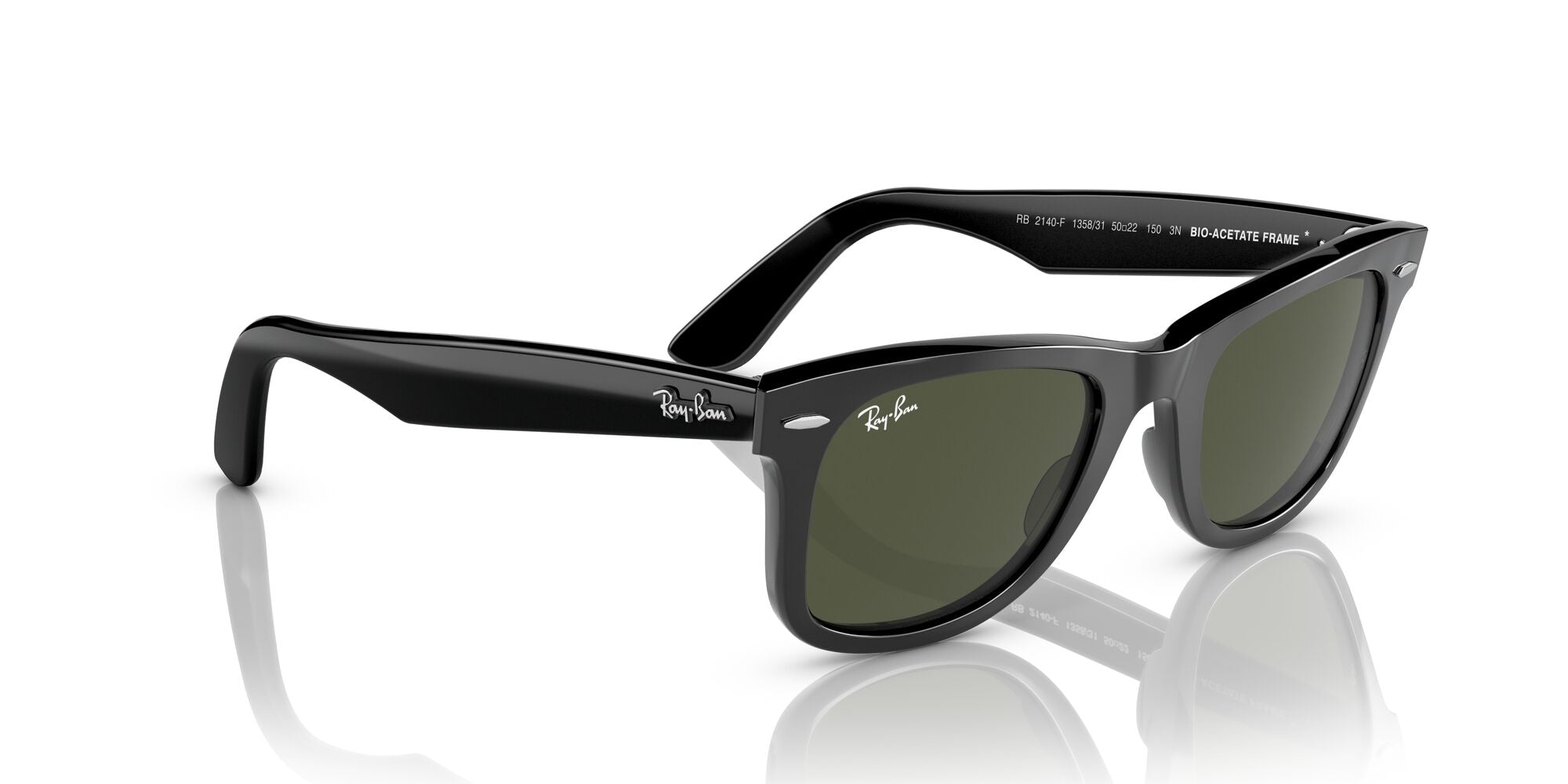 Ray-Ban Wayfarer RB2140F 135831 Black 52mm | Eye Concepts Australia