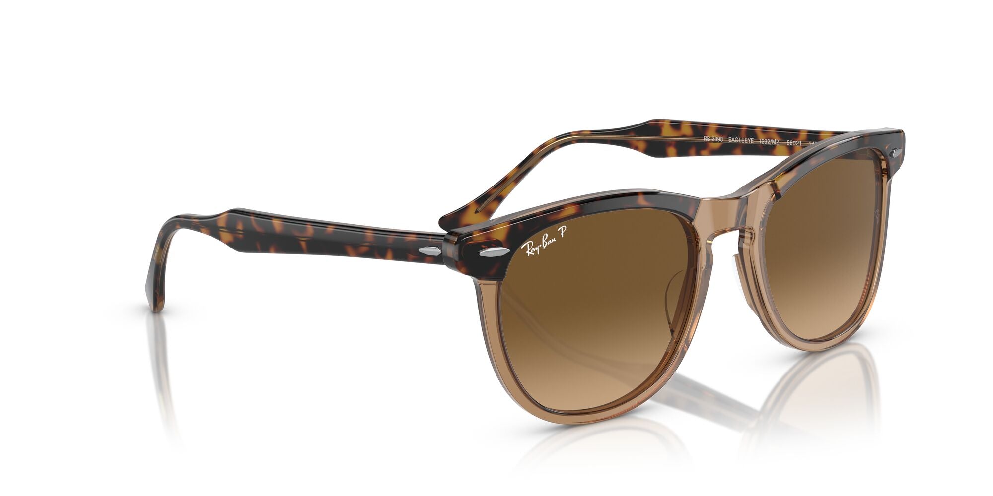 RAY-BAN EAGLEEYE, 0RB2398, 1292M2 Havana On Transparent Brown, 56