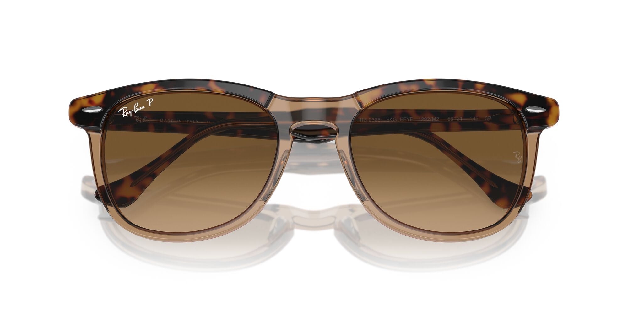RAY-BAN EAGLEEYE, 0RB2398, 1292M2 Havana On Transparent Brown, 53