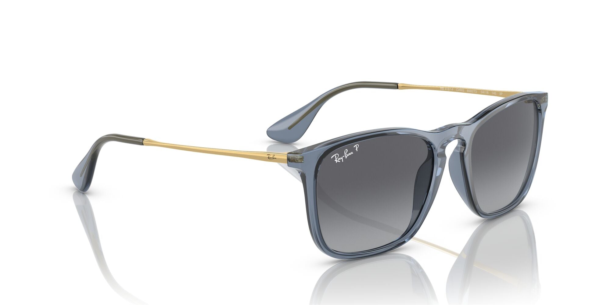 Ray-Ban Chris RB4187F 6592T3 Transparent Blue 54mm | Eye Concepts Australia