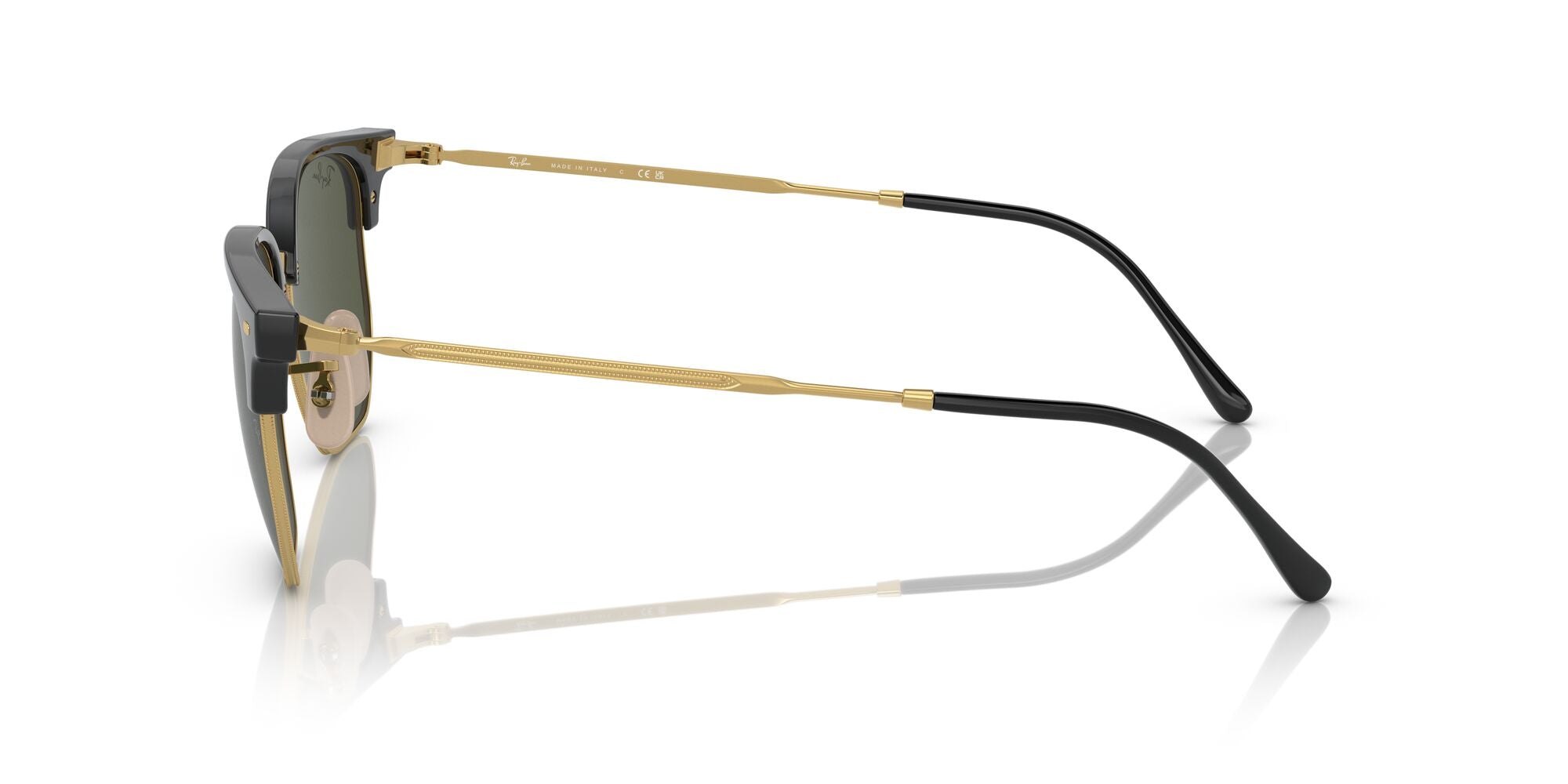 RAY-BAN NEW CLUBMASTER, 0RB4416, 601/31 Black On Gold, 53