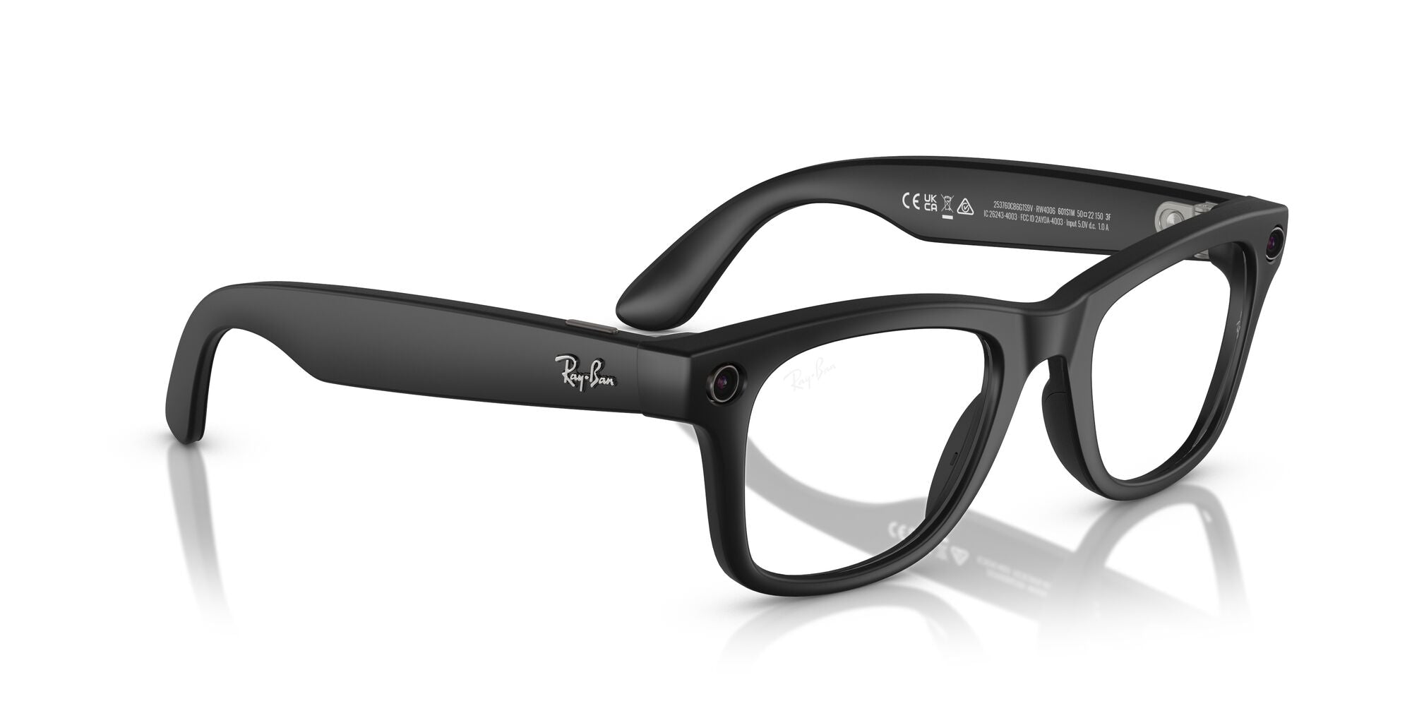 Ray-Ban Wearable, 0RW4008, 601S1M Black, 53