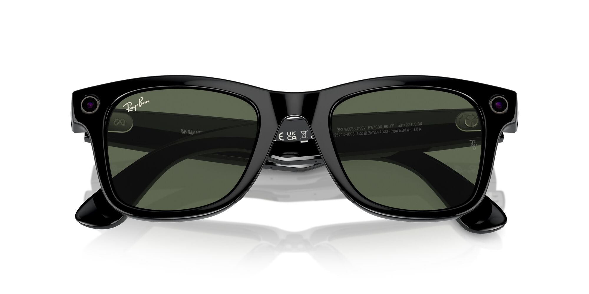 Ray-Ban Wearable WAYFARER, 0RW4006, 601/71 Black, 50