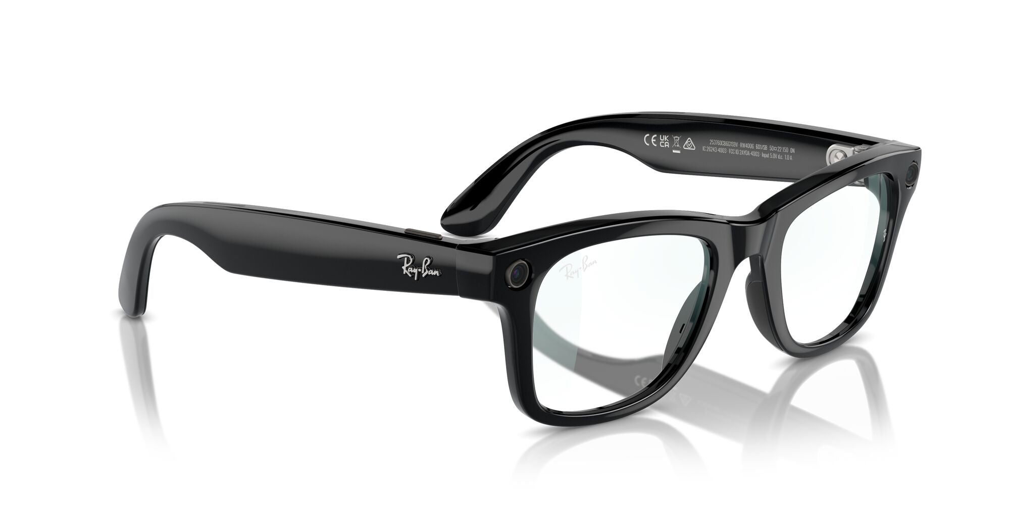 Ray-Ban Wearable WAYFARER, 0RW4006, 601/SB Black, 50