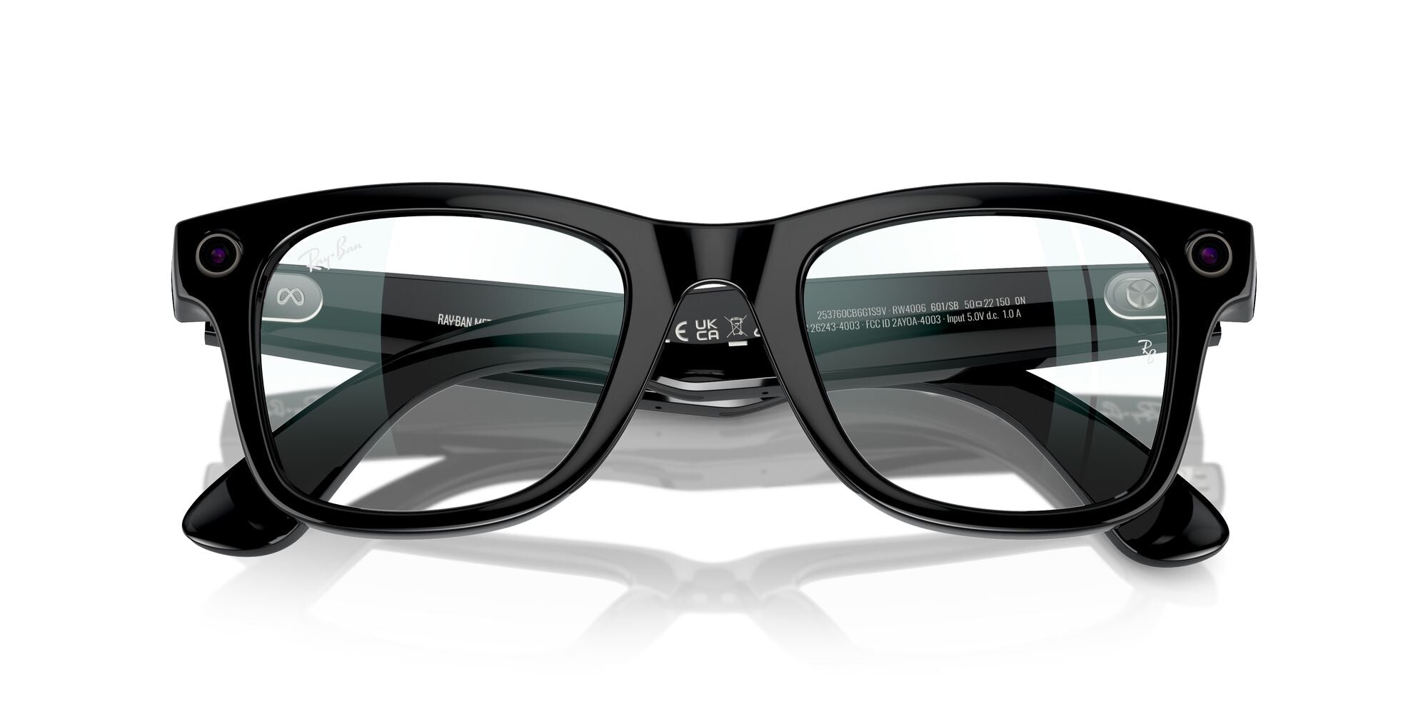 Ray-Ban Wearable WAYFARER, 0RW4006, 601/SB Black, 50