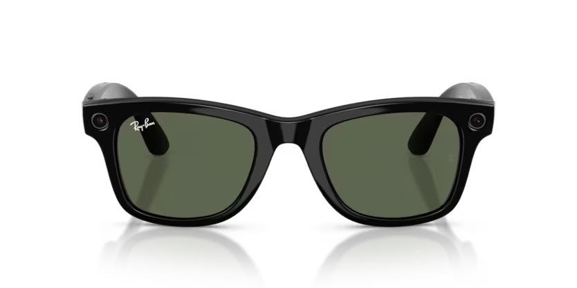RAY-BAN, 0RW4012 Meta Wayfarer (Gen 2) 601/71, G15 GREEN SHINY BLACK, 53