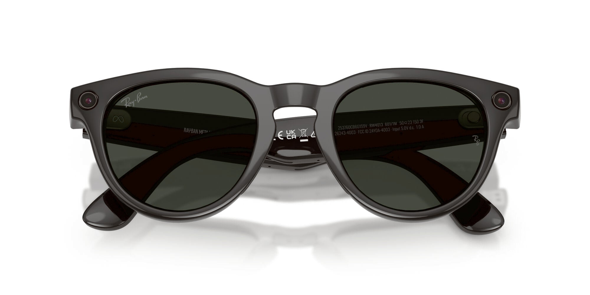 Ray-Ban Meta Wayfarer Large RW4013 601_1M Black / Gold Mirror
