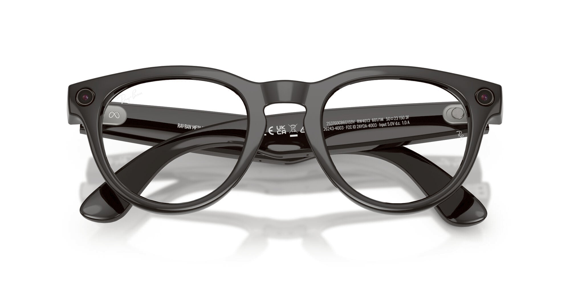 Ray-Ban Meta Wayfarer Large RW4013 601_1M Black / Gold Mirror
