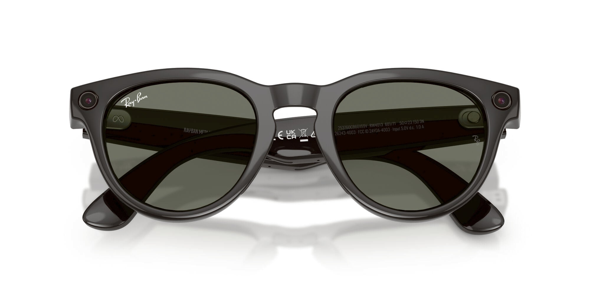 Ray-Ban Meta Wayfarer Large RW4013 601_71 Black / Dark Grey