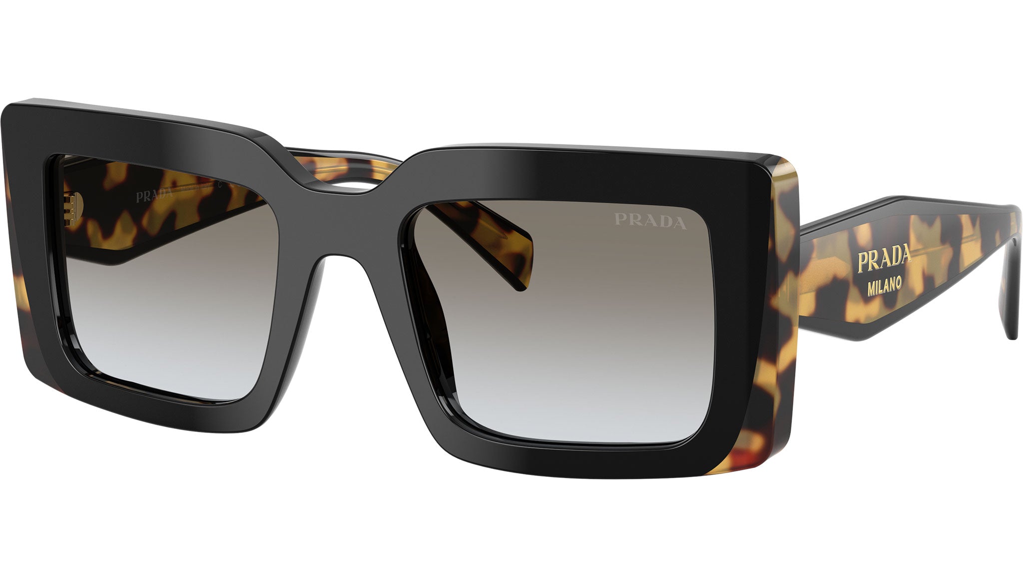 Prada PR D01S 0CD80L Black Tortoise Sunglasses - Side