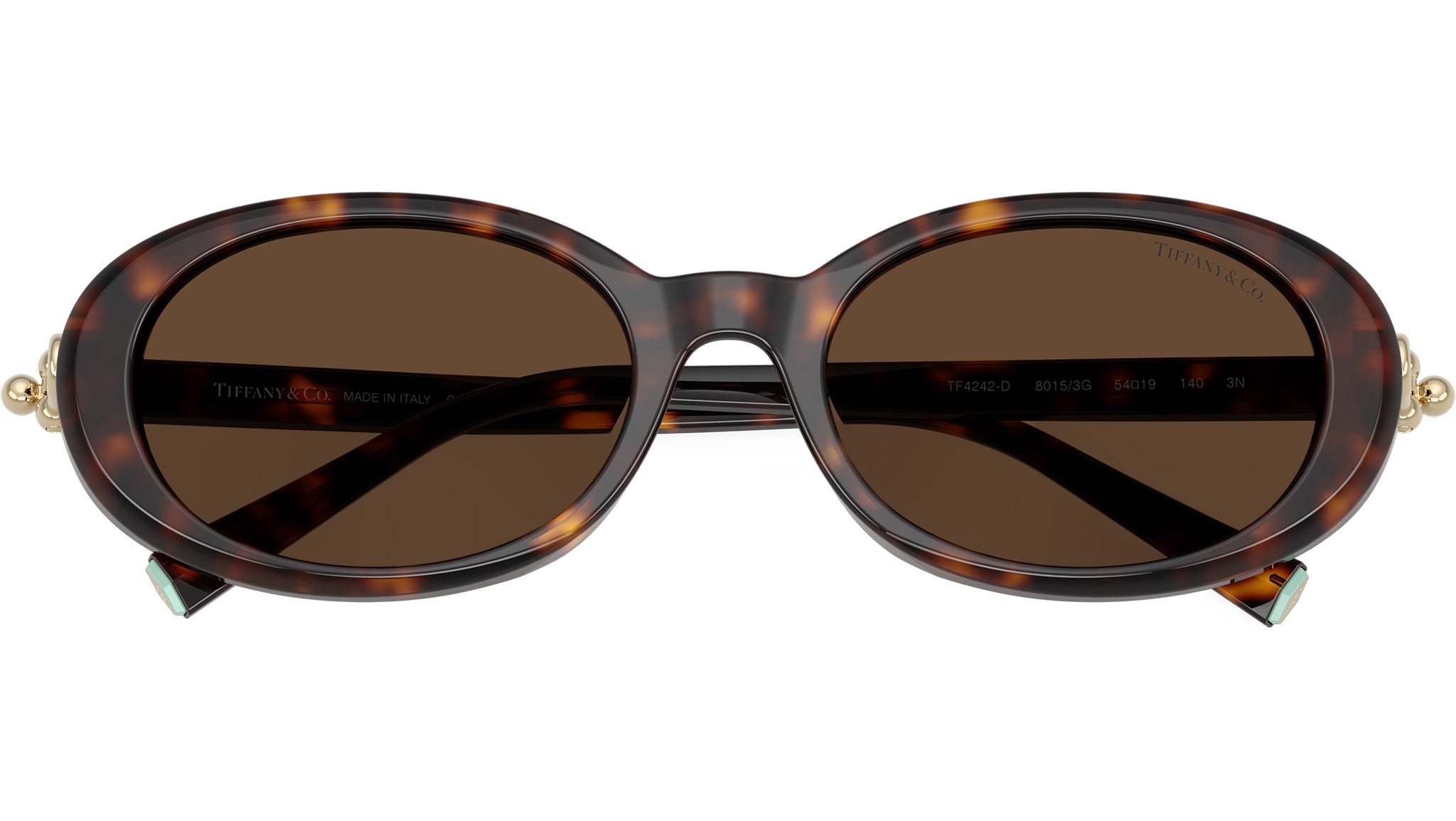 Tiffany & Co. TF4242D Havana 54mm Sunglasses — Low Bridge Fit