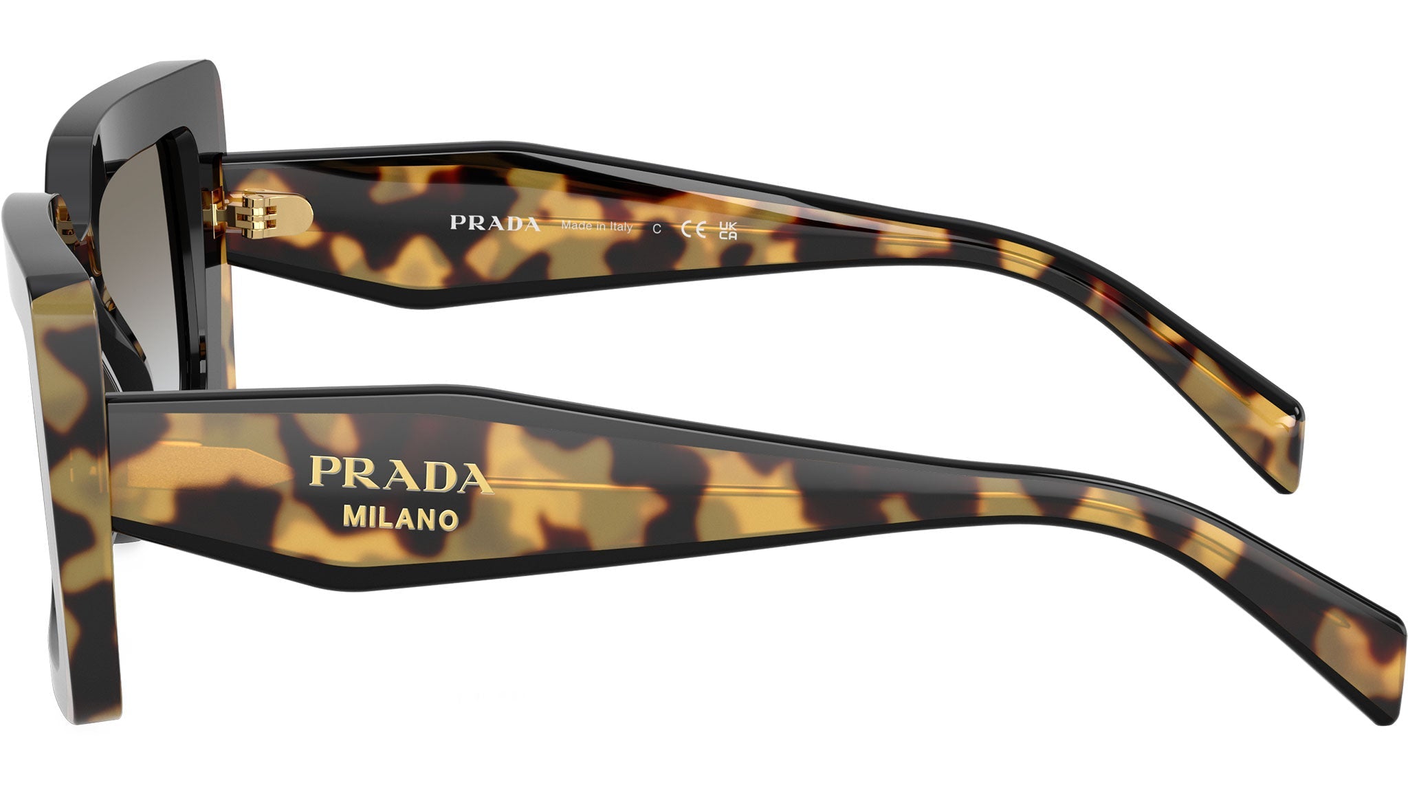 Prada PR D01S 0CD80L Black Tortoise Sunglasses - Back