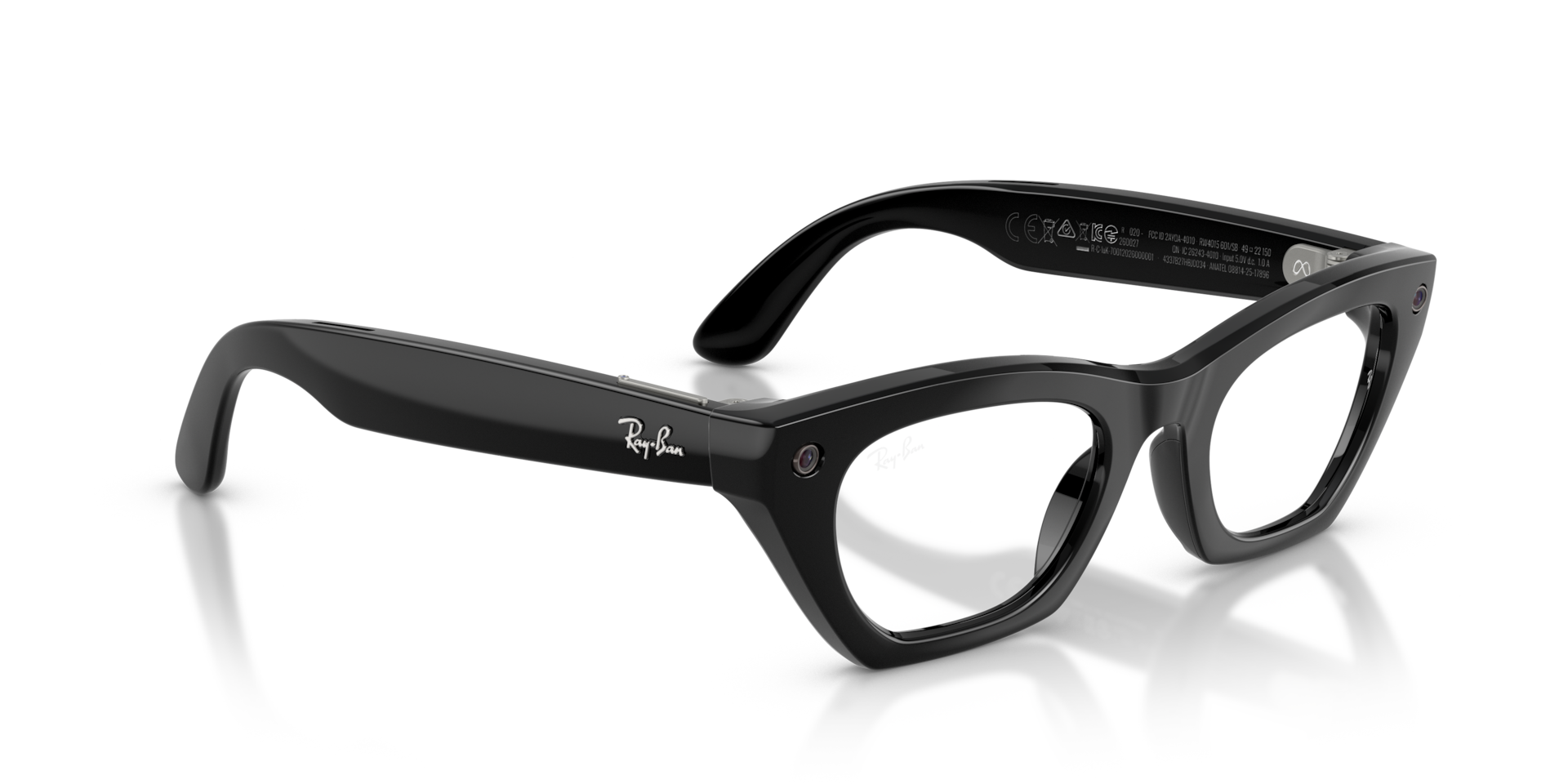 Ray-Ban Meta Zena (Gen 3) Shiny Black / Clear (Blue-Violet Light Filter)